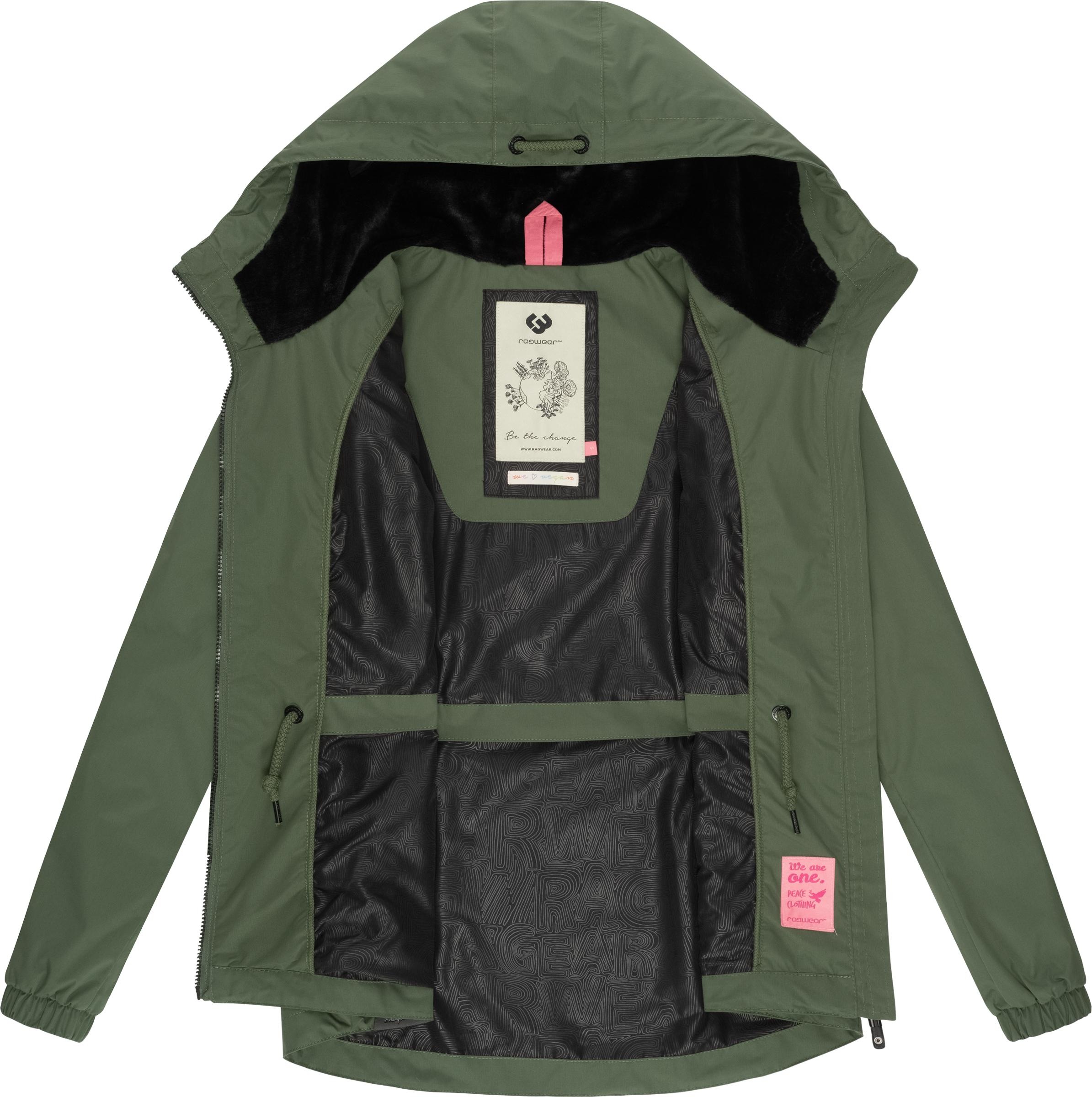 Ragwear Outdoorjacke »Danka«, mit Kapuze, Wasserdichte Übergangsjacke mit großer Kapuze