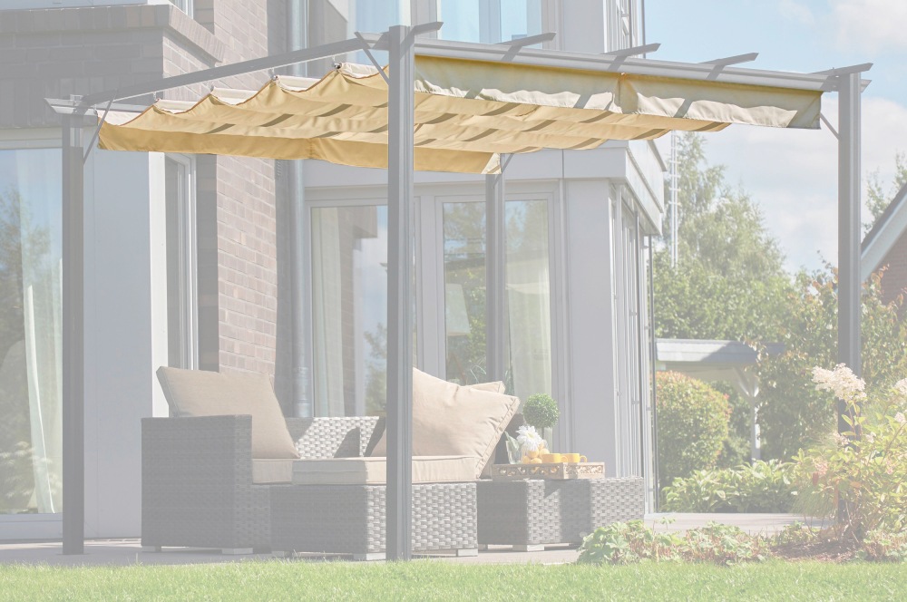 Pavillon-Ersatzdach KONIFERA "für Pergola "Tilos 3x3", beige (natur), Pavillondächer, Stoffmaß ca. 240x240cm, mit PU-Beschichtung