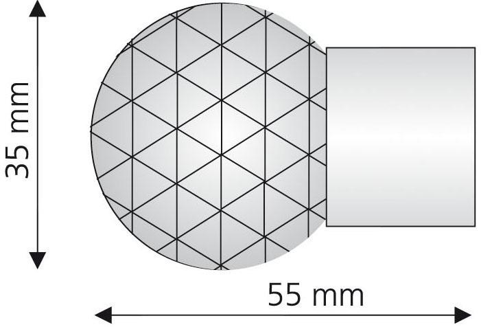 Liedeco Gardinenstangen-Endstück »Power«, (Set, BAUR auf Gardinenstangen 1 Ø für | Rechnung St.), 20 mm