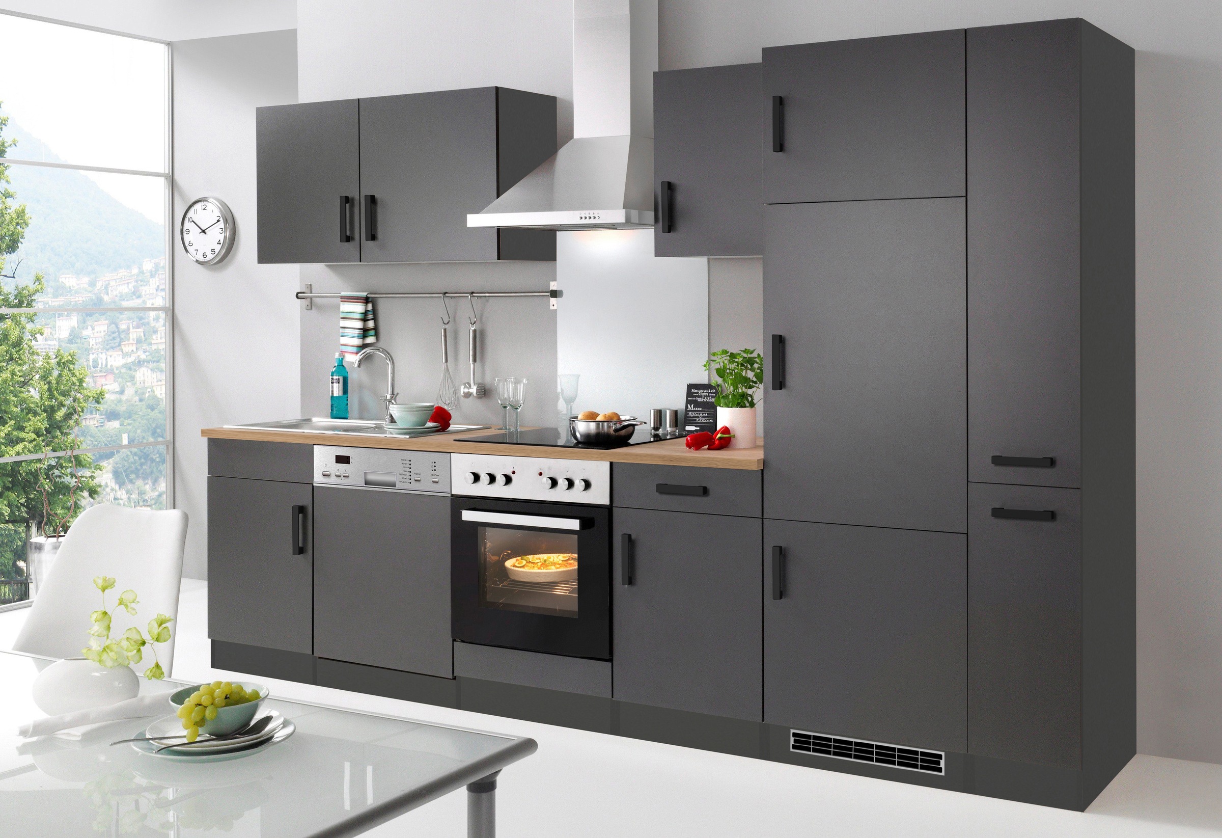 KOCHSTATION Küchenzeile "KS-Toronto", Breite 310 cm, mit E-Geräten günstig online kaufen