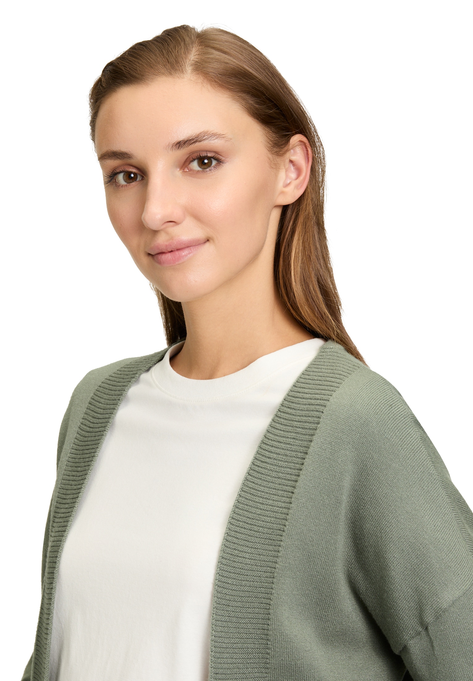 Cartoon Strickjacke »Cartoon Damen Basic-Strickjacke mit Rippbündchen«, Rippbündchen