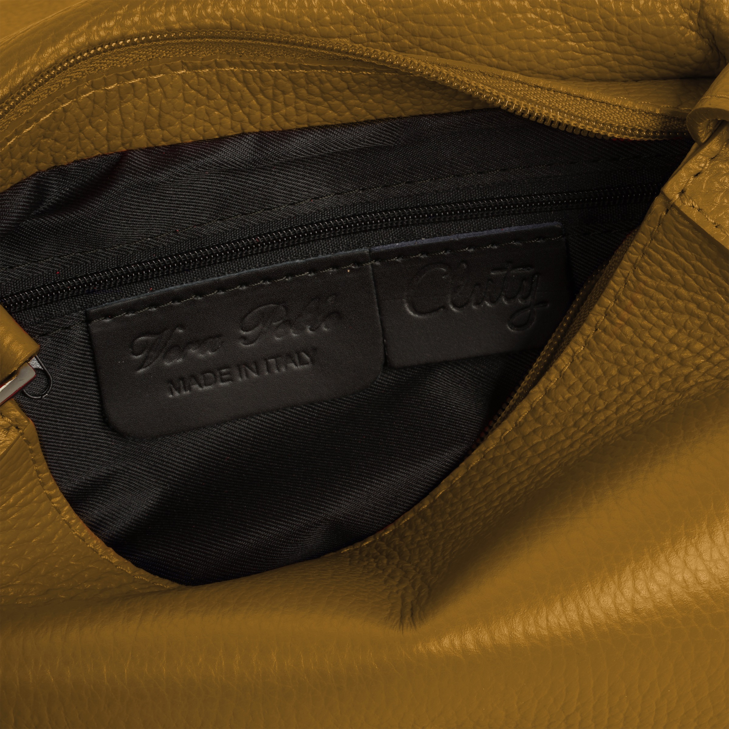 Cluty Henkeltasche, echt Leder, Made in Italy