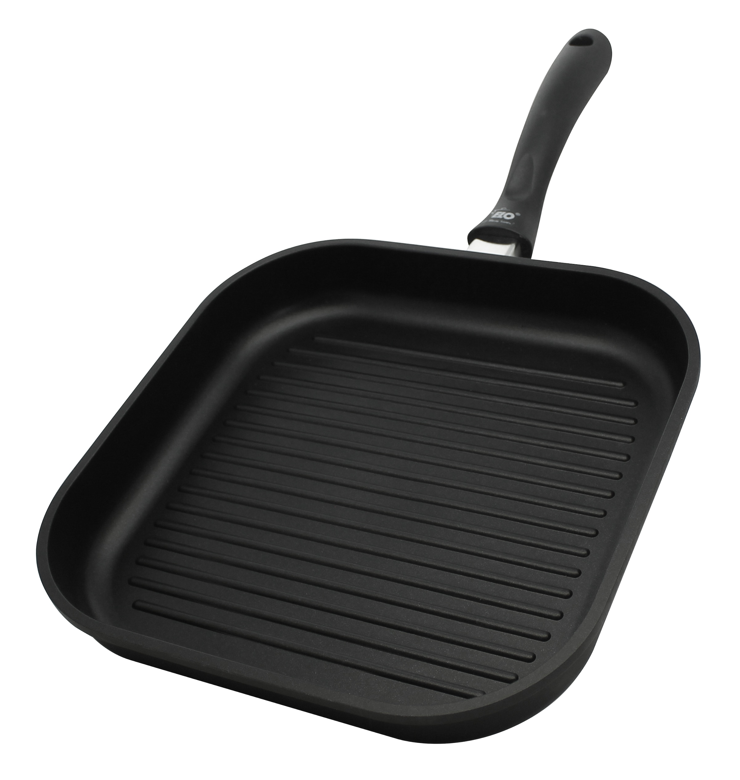 Elo Grillpfanne »Alucast«, Aluminiumguss, (1 tlg.), 28x28 cm, ELODUR® Select Versiegelung, Induktion, inkl. Servierzange