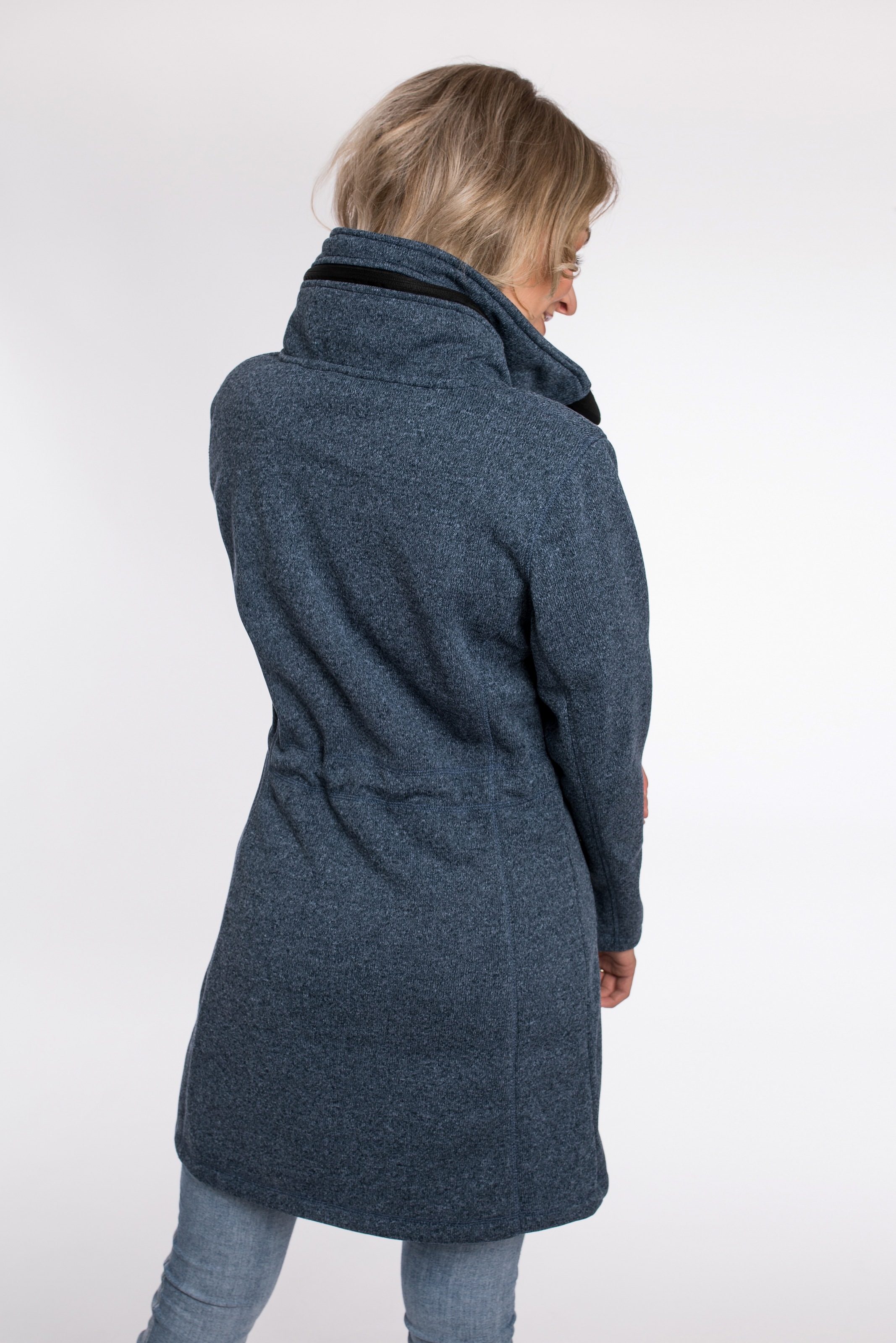 DEPROC Active Softshellparka »KEDGWICK WOMEN LONG«, Softshellmantel in urbaner Strickfleeceoptik