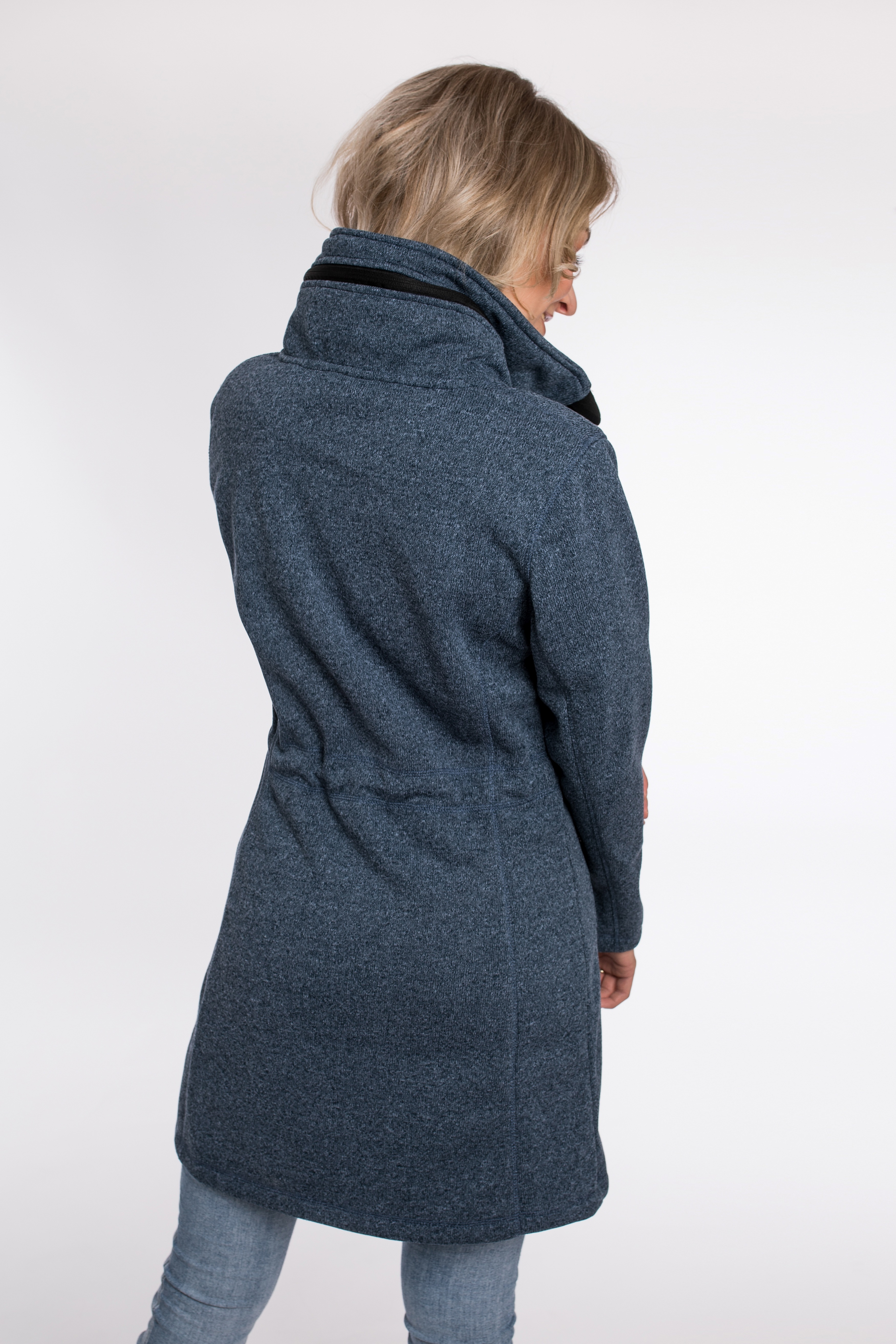 Thumbnail - DEPROC Active Softshellparka "KEDGWICK WOMEN LONG", Softshellmantel in urbaner Strickfleeceoptik