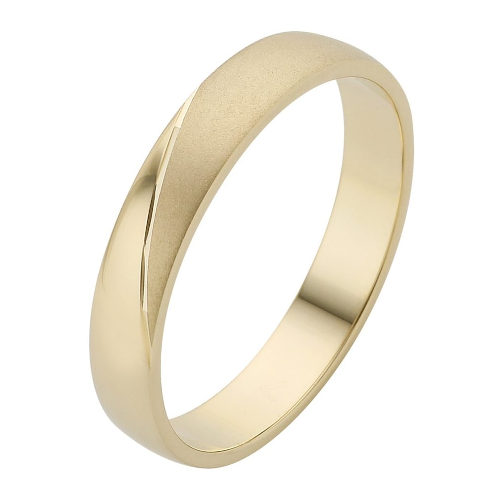 Firetti Trauring »Schmuck Geschenk Gold 375 Hochzeit Ehering Trauring "LIEBE"«, Made in Germany, wahlweise mit oder ohne Brillant