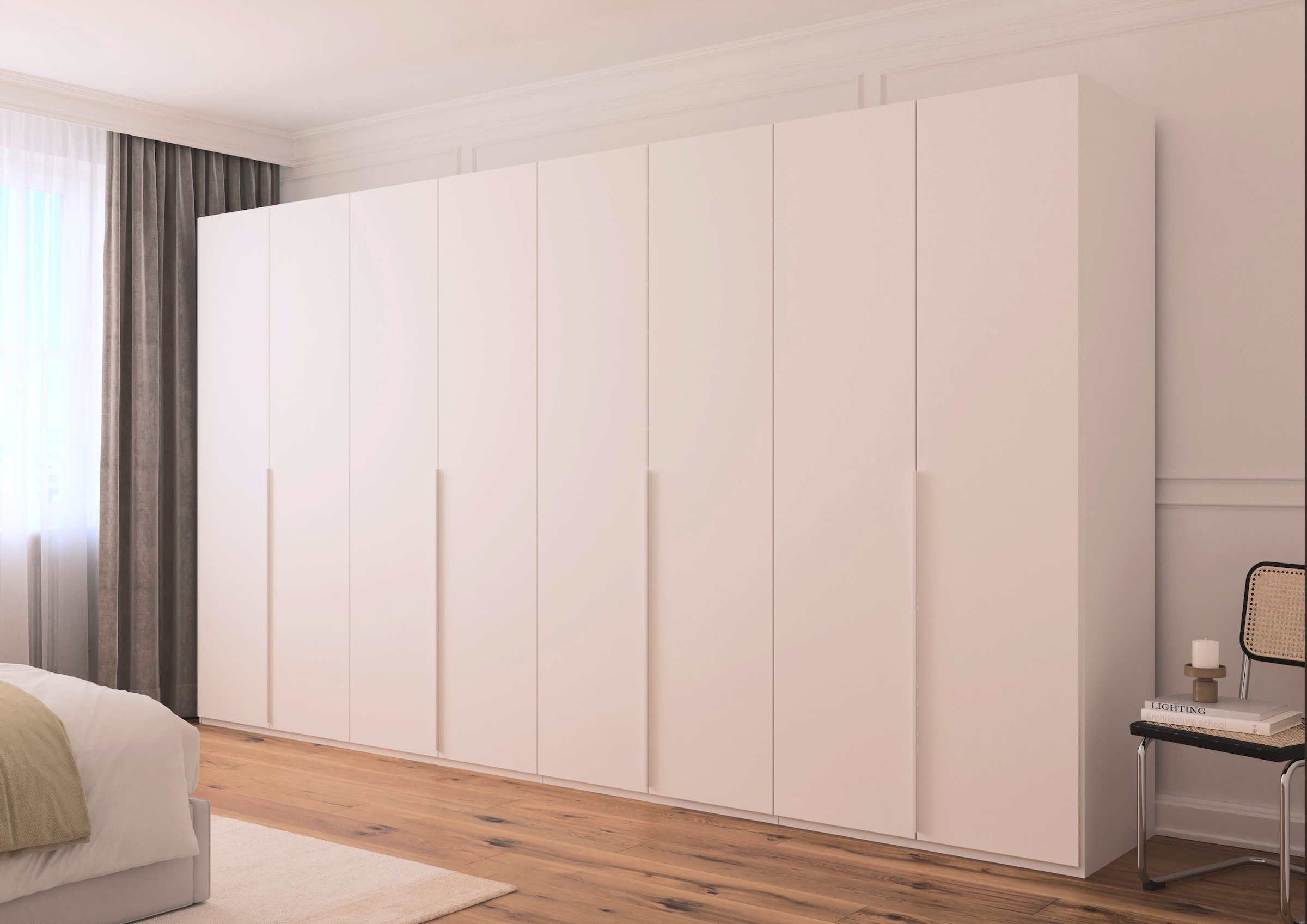 LeGer Home by Lena Gercke Kleiderschrank »Schrank Garderobe Ankleide Schlafzimmer Flur Serina«, (in 3 verschiedenen Ausstattungen BASIC/CLASSIC/PREMIUM), in 6 Breiten (101 - 401 cm) mit Front Glas oder Dekor MADE IN GERMANY