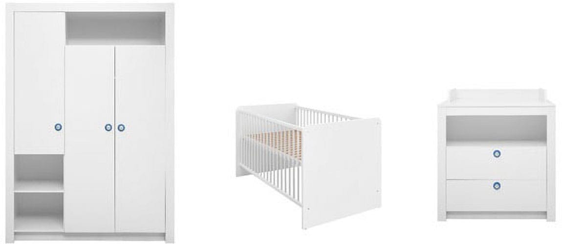 Begabino Babyzimmer-Komplettset "Paula Babyzimmer" 3 Stk. tlg. farbige Unte günstig online kaufen