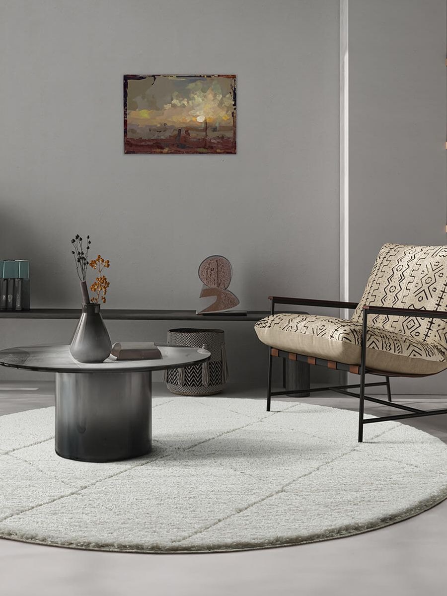 the carpet Teppich "Bahar Shaggy" rund 30 mm Höhe Shaggy eleganter Wohnzimmer Teppich Hochflor