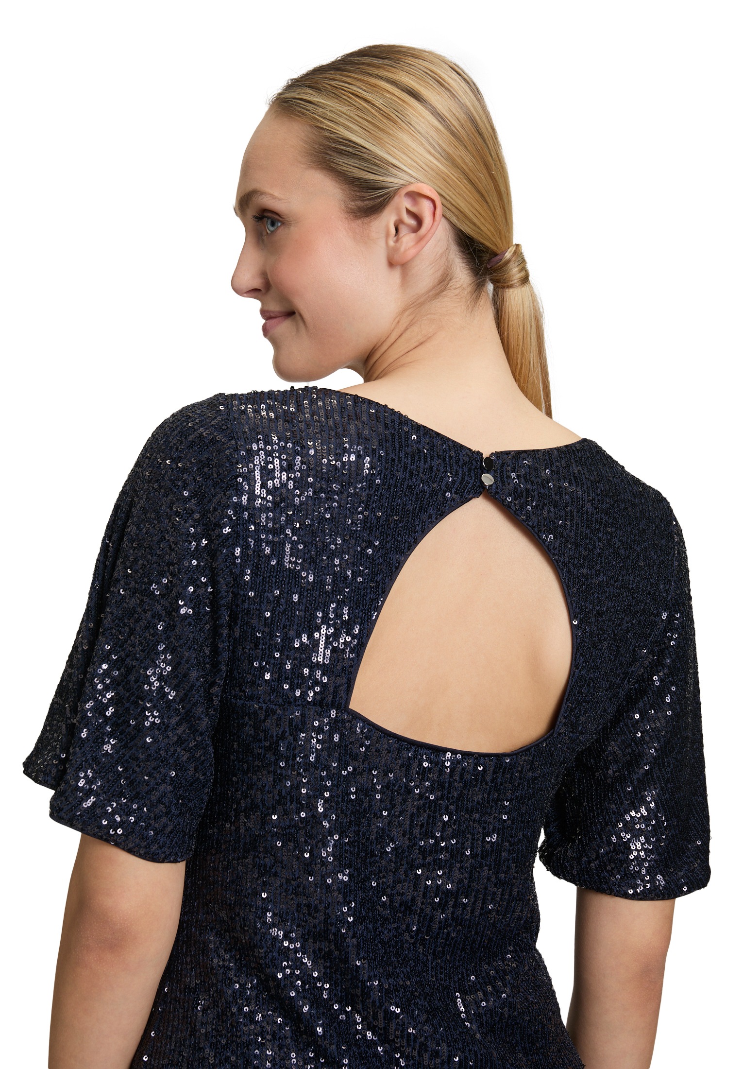 Vera Mont Kurzarmshirt »Vera Mont Damen Pailletten-Bluse mit Flügelärmeln«, (1 tlg.), Pailletten
