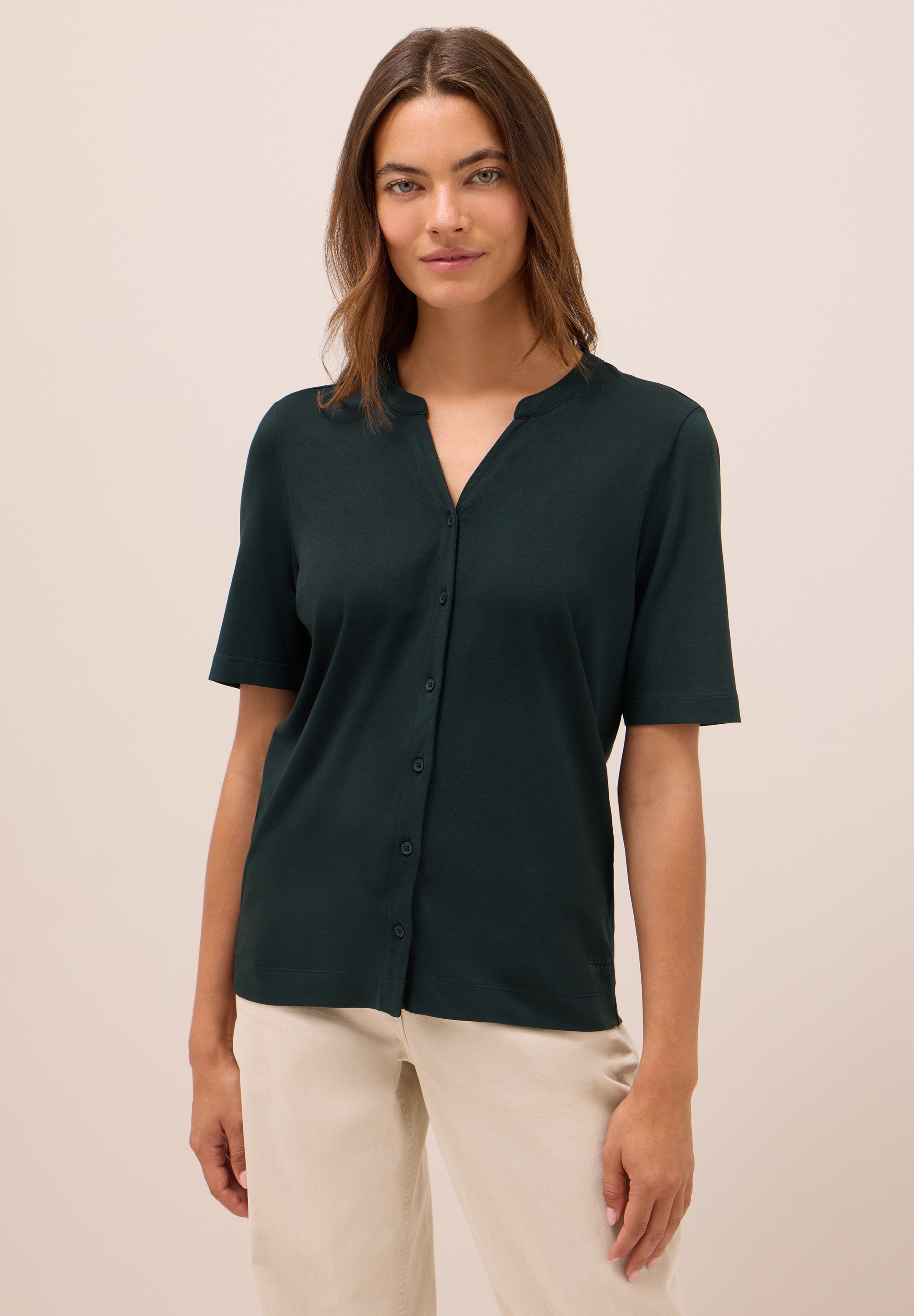 Cecil T-Shirt, aus Baumwolle mit Stretchante günstig online kaufen