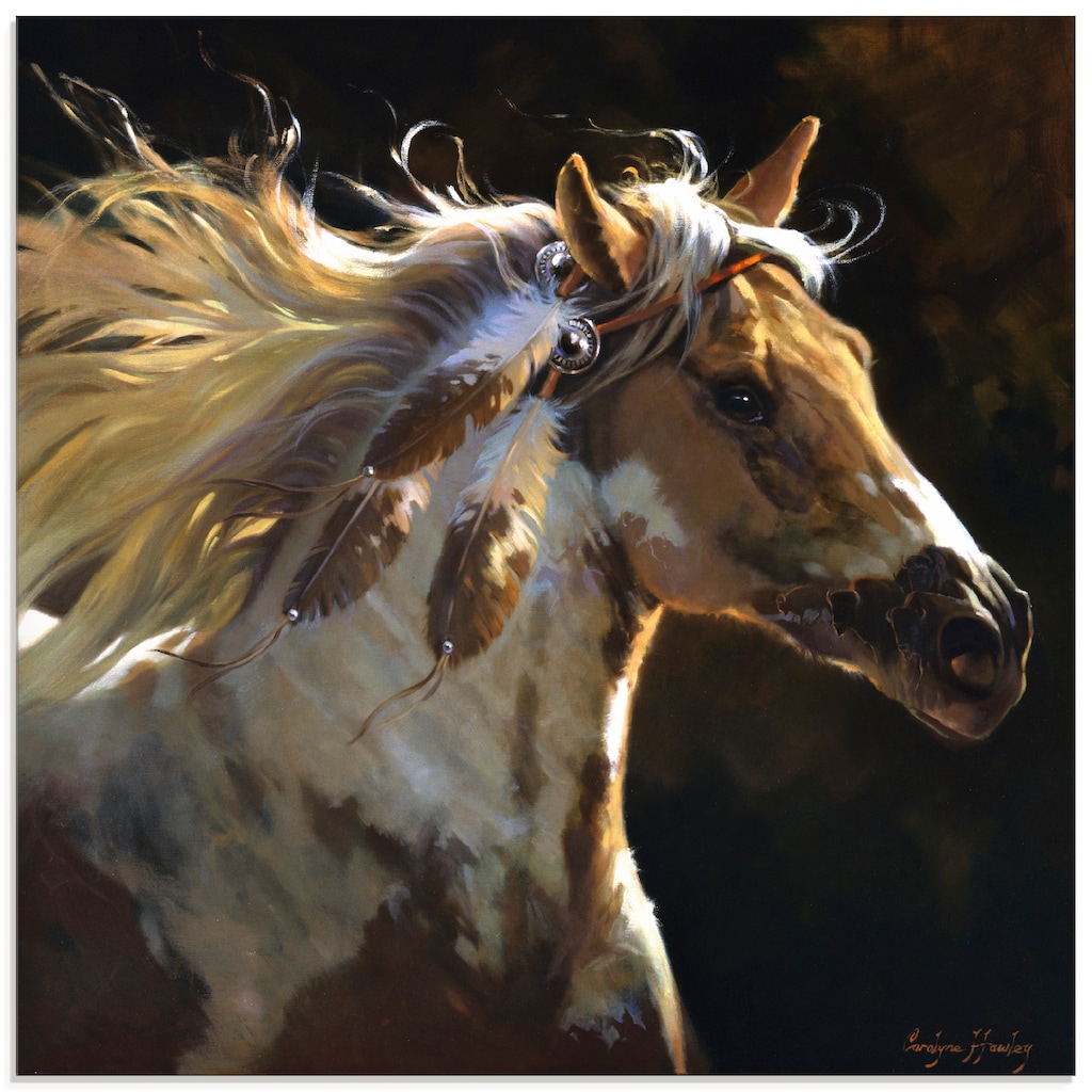 Artland Glasbild »Geisterpferd«, Haustiere, (1 St.)
