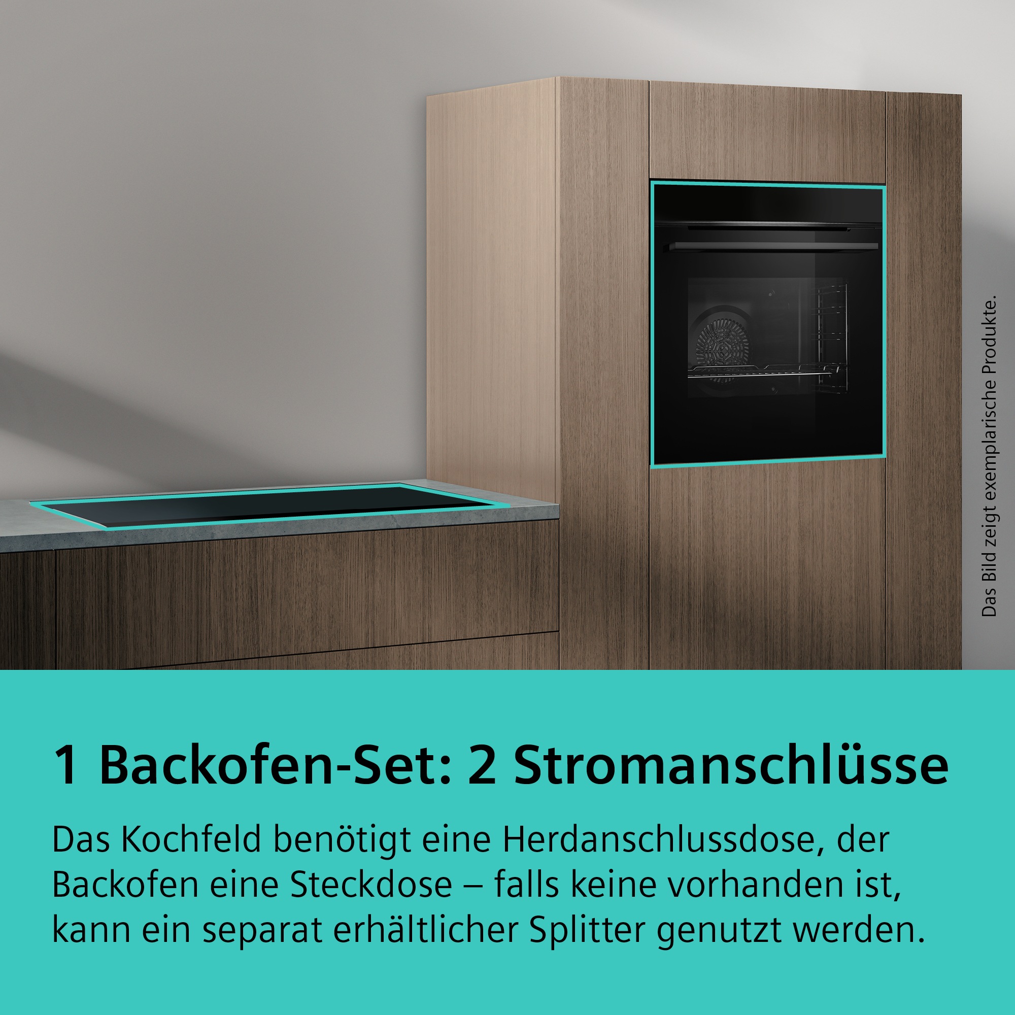 SIEMENS Backofen-Set "HB113FBS1" mit Teleskopauszug nachrüstbar Set, 3D-Heißluft auf 3 Ebenen & extra Platz dank Bräter- und Zweikreiszone