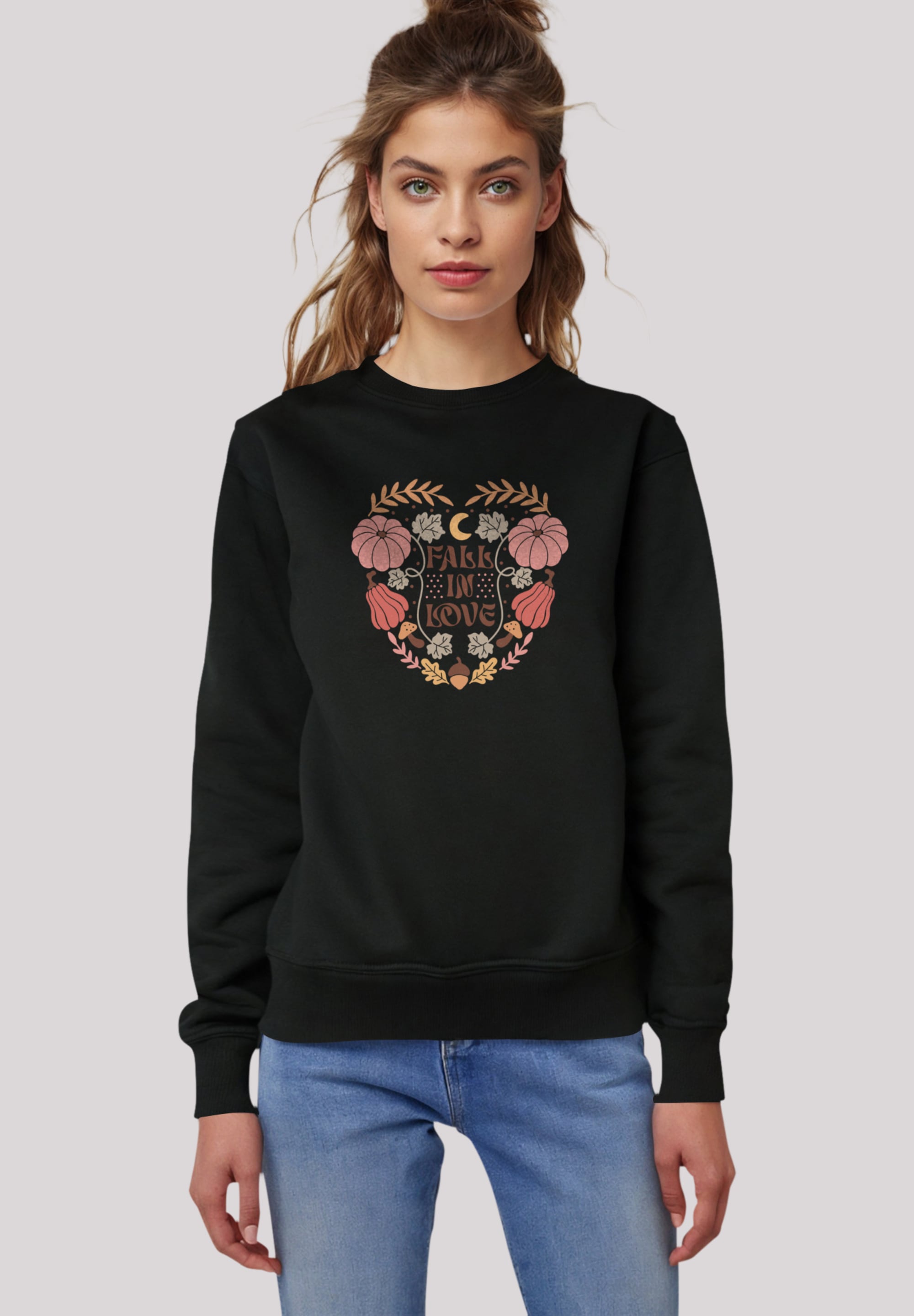 Sweatshirt »Fall in love heart«, Premium Qualität