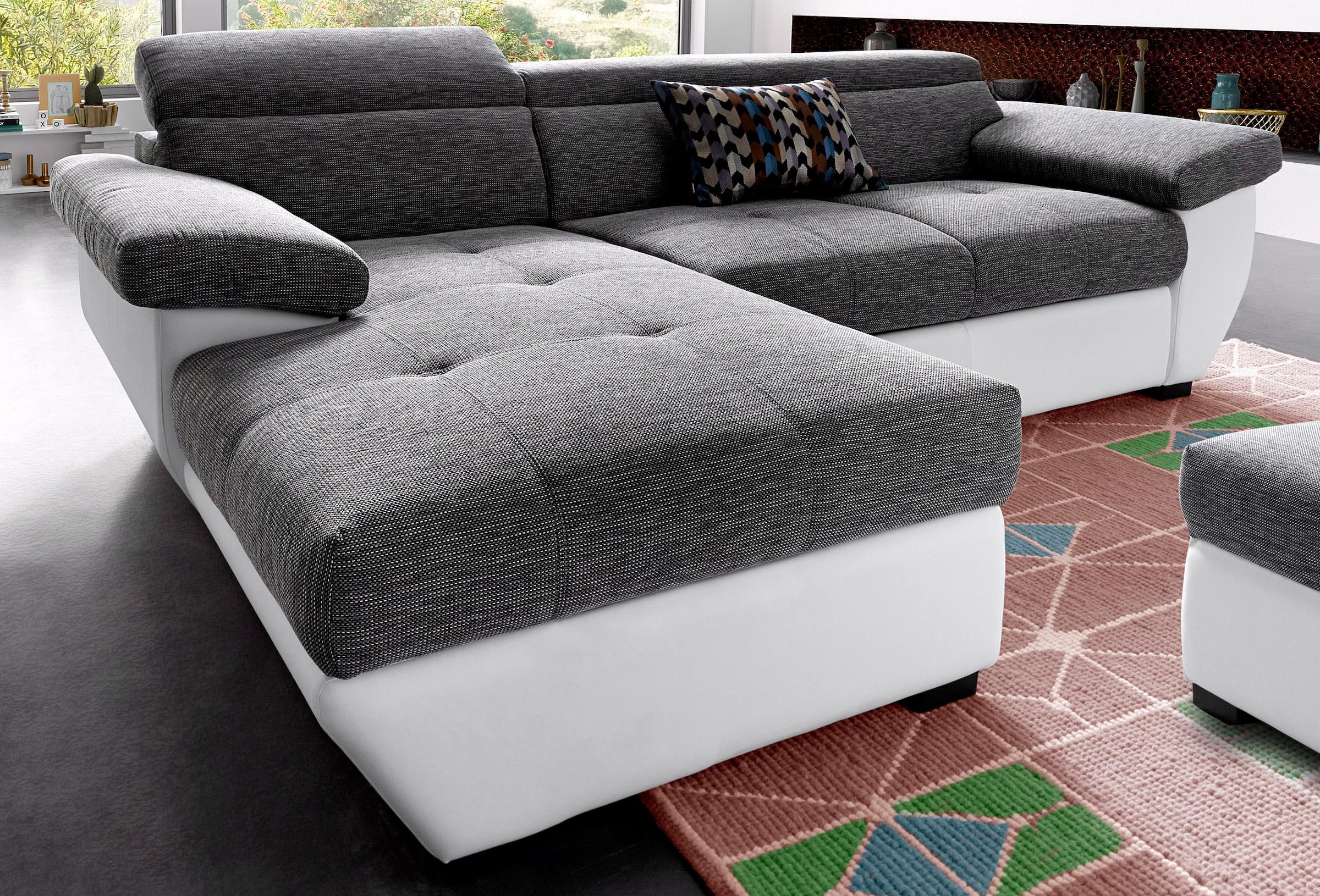 COTTA Ecksofa "Speedway L-Form", mit Kopfteilverstellung, wahlweise mit Bet günstig online kaufen