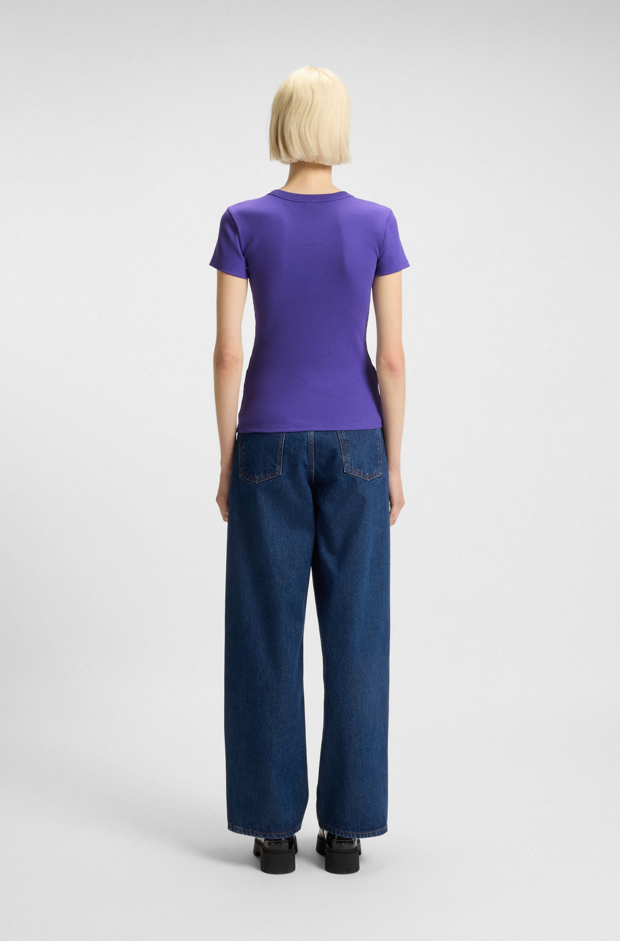 HUGO Blue T-Shirt »Easy Tee«, mit HUGO Aufnäher