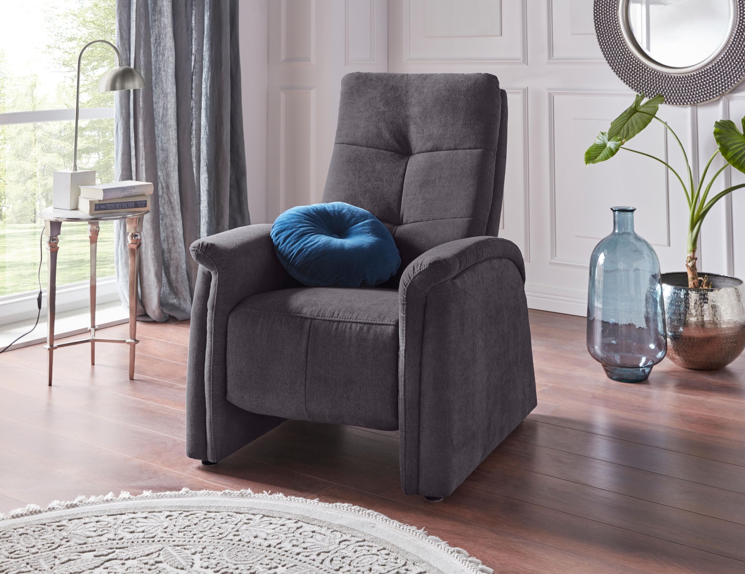 exxpo - sofa fashion Sessel »Tivoli, Hochlehnsessel, Relaxsessel, Kinosessel, bequem«, (Set), mit Relaxfunktion, schmale Armlehnen