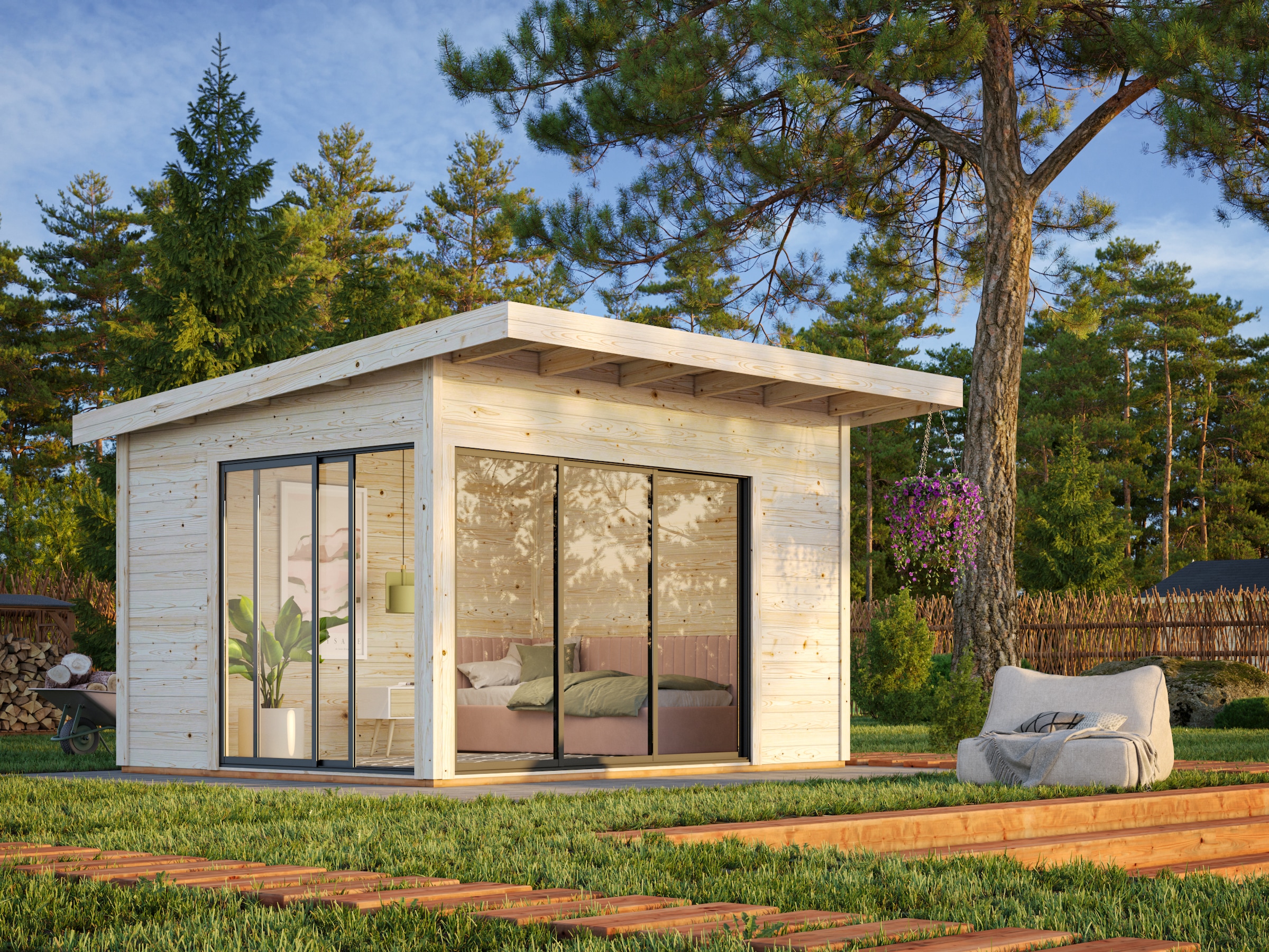 Palmako Gartenhaus »Andrea 11,2 m², Slide«