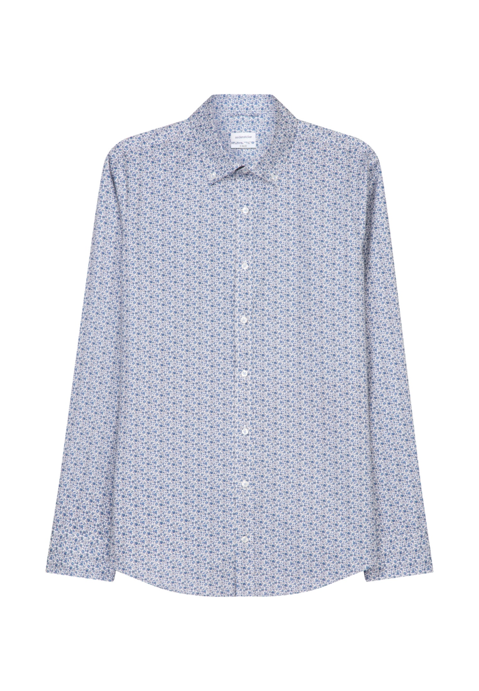 seidensticker Businesshemd "X-Slim" X-Slim 1/1 Button-Down-Kragen Druck