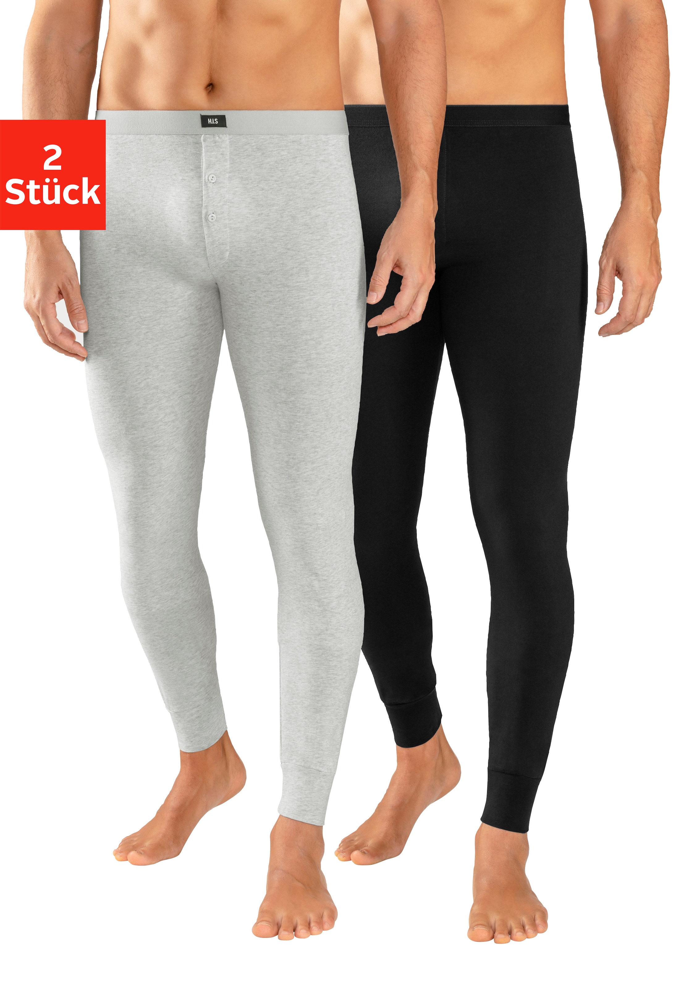 H.I.S Lange Unterhose Packung, 2 Stk. tlg., mit Bündchen am Bein günstig online kaufen