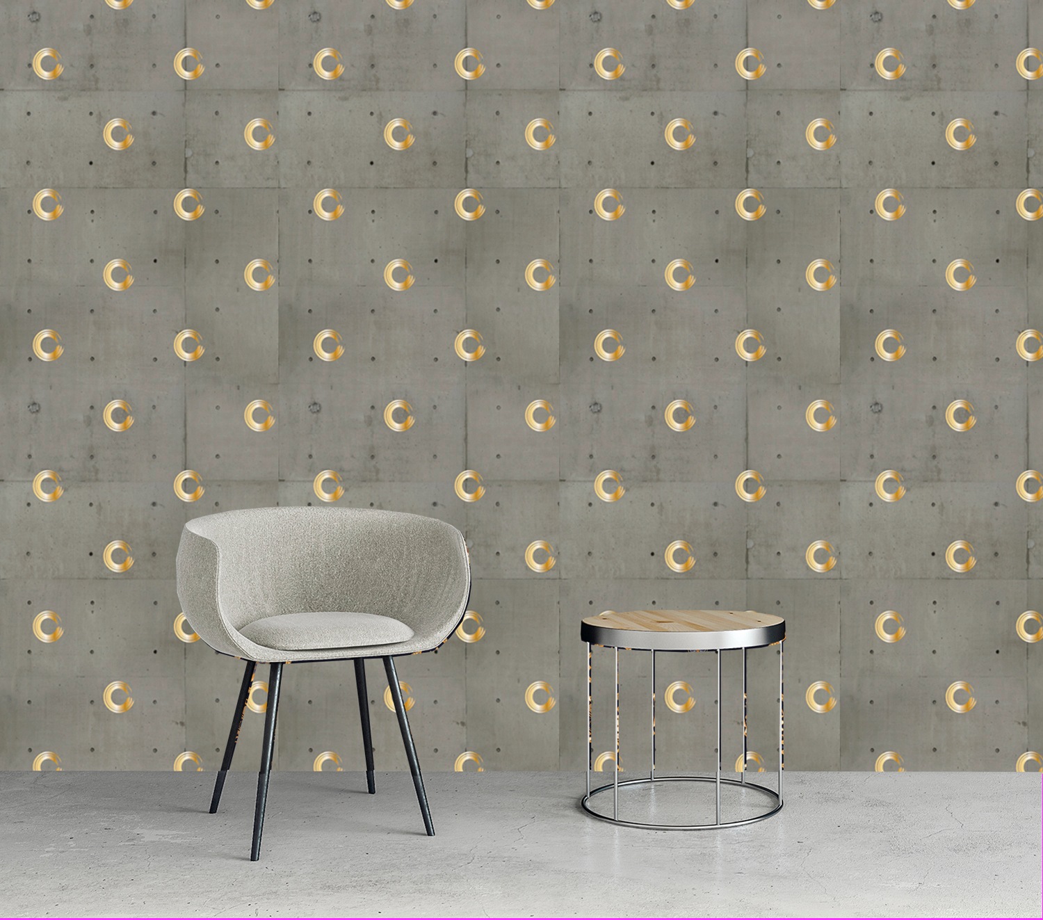 queence Vinyltapete »Tori«, bedruckt-Motiv-gemustert-3D-Optik-gepunktet, 90x250cm, selbstklebend, kinderleichte Anbringung, Sticker