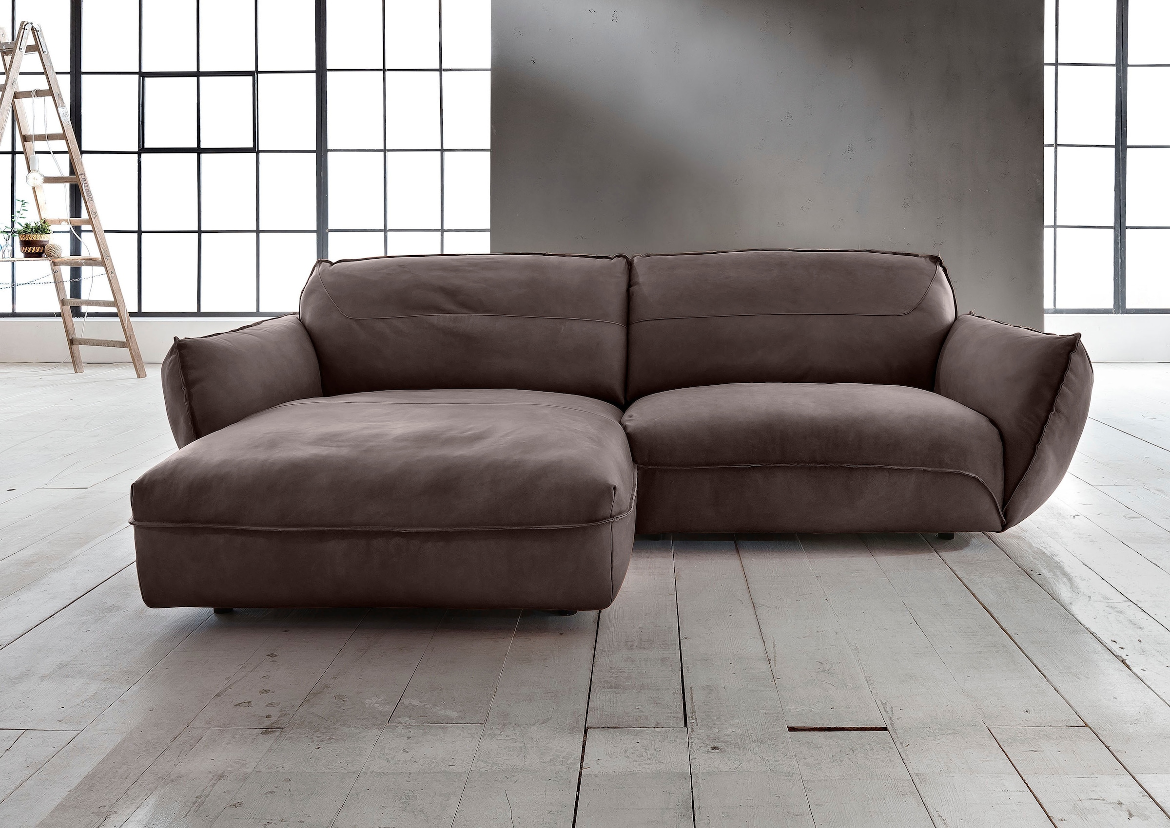BETYPE Ecksofa "Be Type Be Chilled, Mega Sofa, Bezug: hochwertiges Anilinle günstig online kaufen