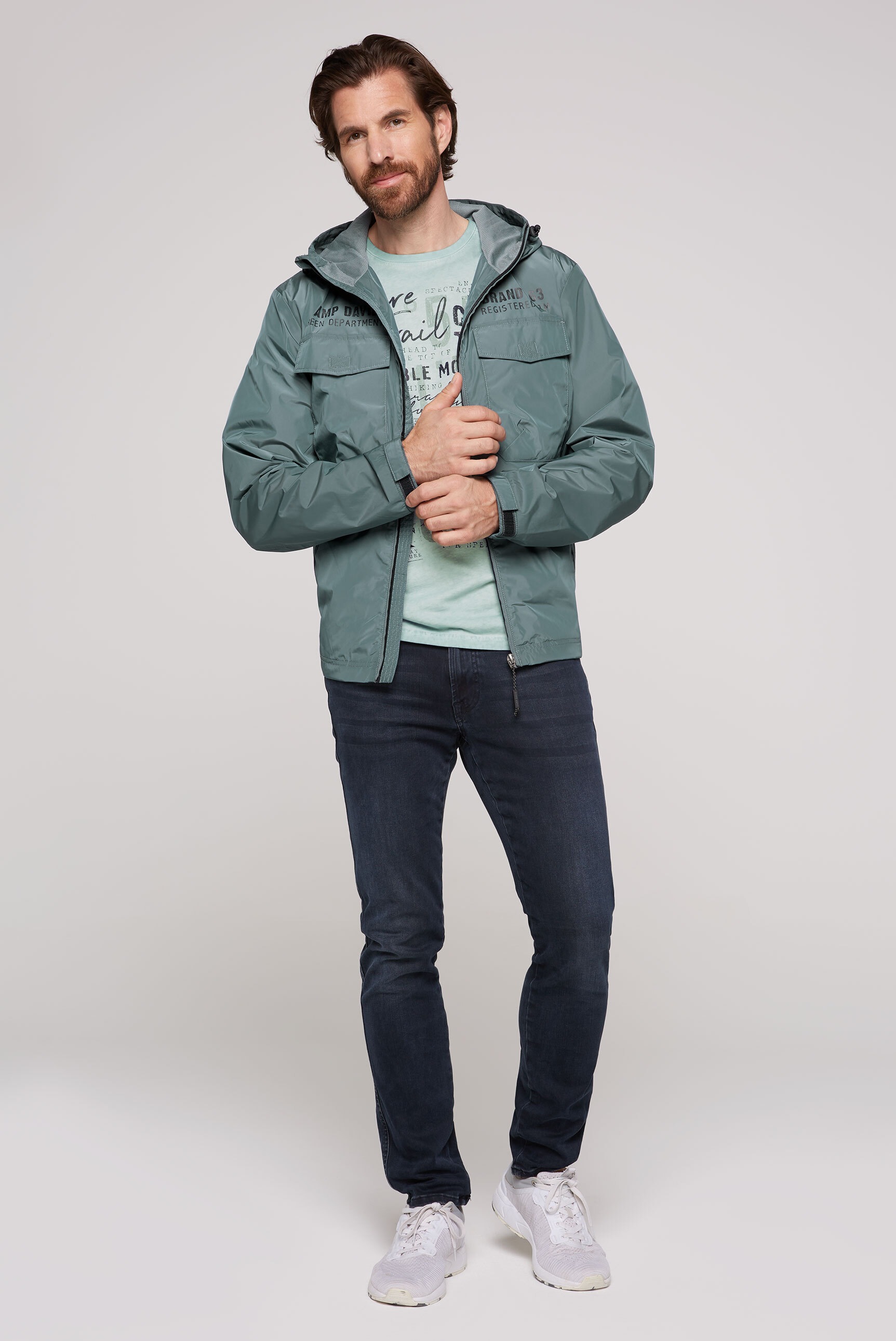 CAMP DAVID Windbreaker, mit Kapuze, mit Innentaschen
