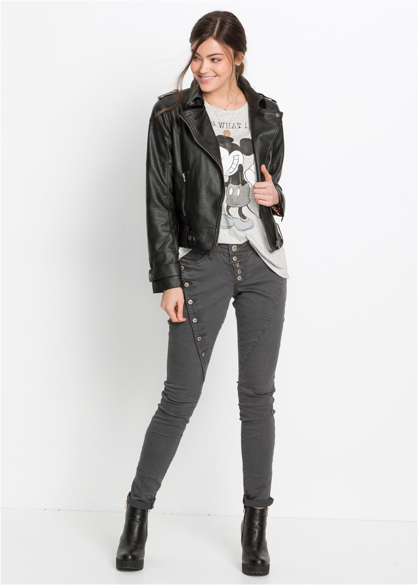 bonprix Webhose  enge Passform im Skinny Fit, mit seitlichen Eingriffstaschen