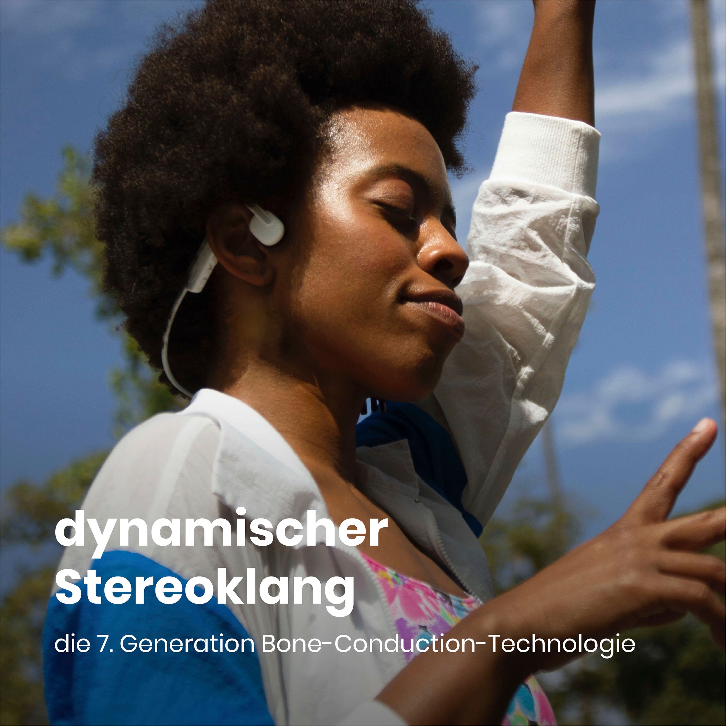 Shokz Sport-Kopfhörer »OpenMove«, Bluetooth-Wireless-A2DP Bluetooth-AVRCP Bluetooth-HFP-HSP, Noise-Cancelling-Freisprechfunktion