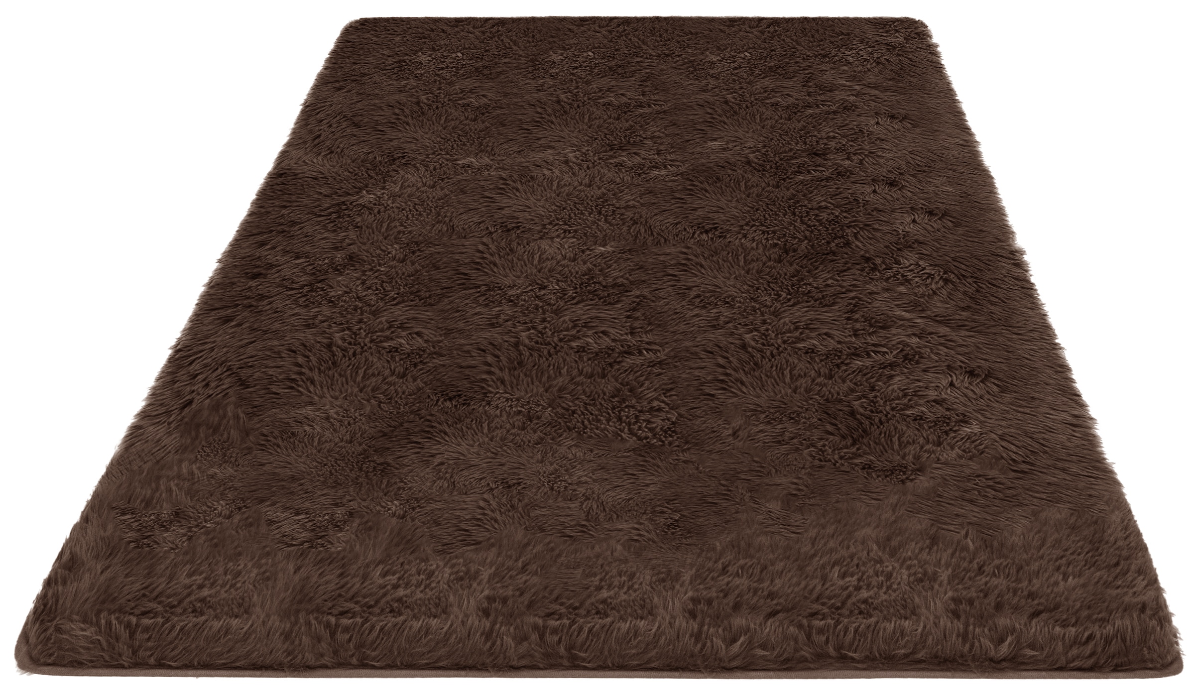 OTTO home Hochflor-Teppich »Silky, besonders weich und kuschelig, sehr dichte Qualität« rechteckig 33 mm Höhe rutschhemmend beschichtet, waschbar, uni, Wohnzimmer, Schlafzimmer