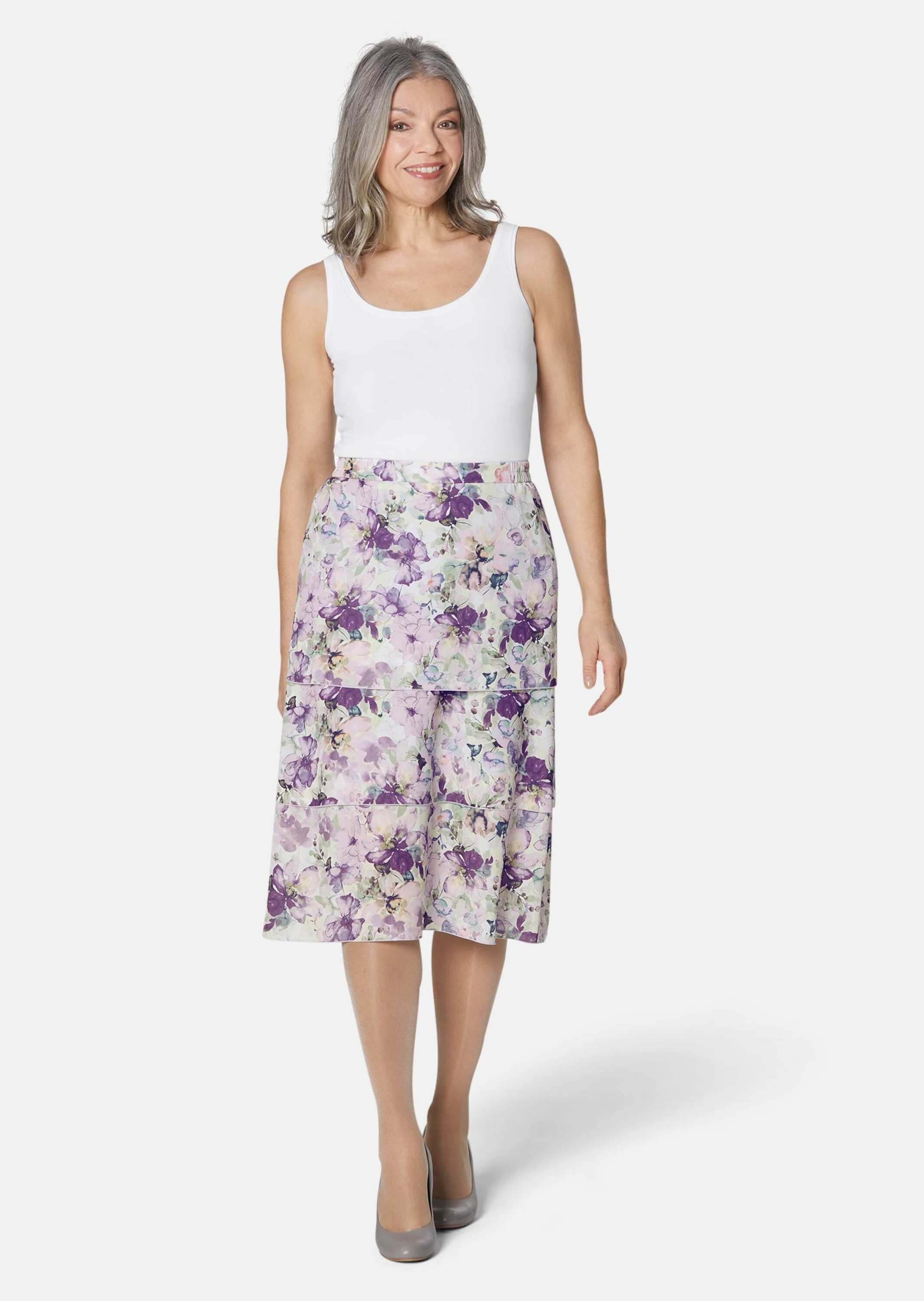 GOLDNER Jerseyrock »Leicht schwingender Druckrock«