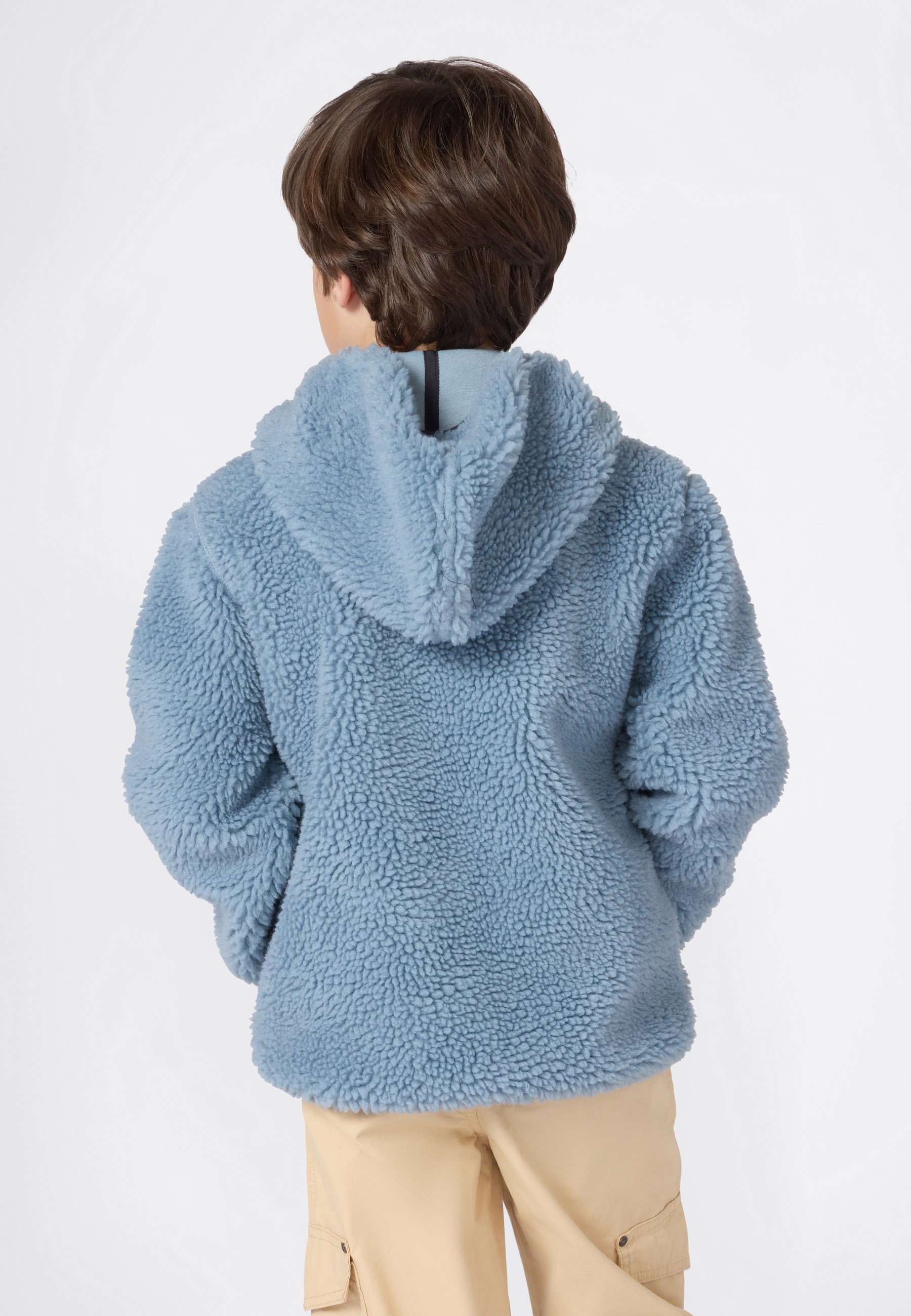 Champion Fleecejacke »Polar Hooded Full Zip Top« Kuschelig weiches Teddyfleece, Moderne Kontrastdetails aus Nylon
