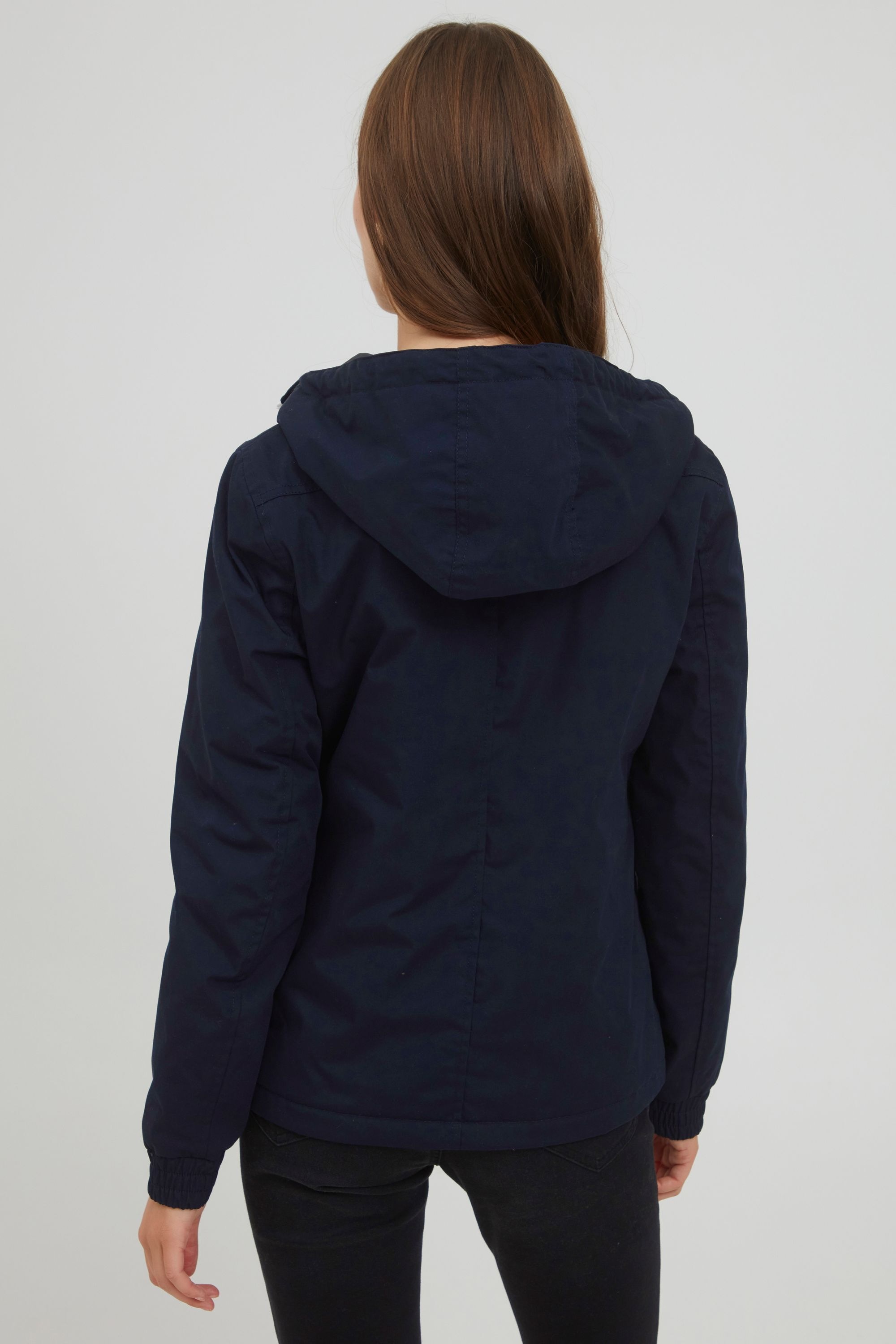Kurzjacke OXMO "Kurzjacke OXTilda", Damen, Gr. S, blau (insignia b), Obermaterial: 65% Polyester PES. 35% Baumwolle CO., regular fit normal, Jacken Kurzjacke 3