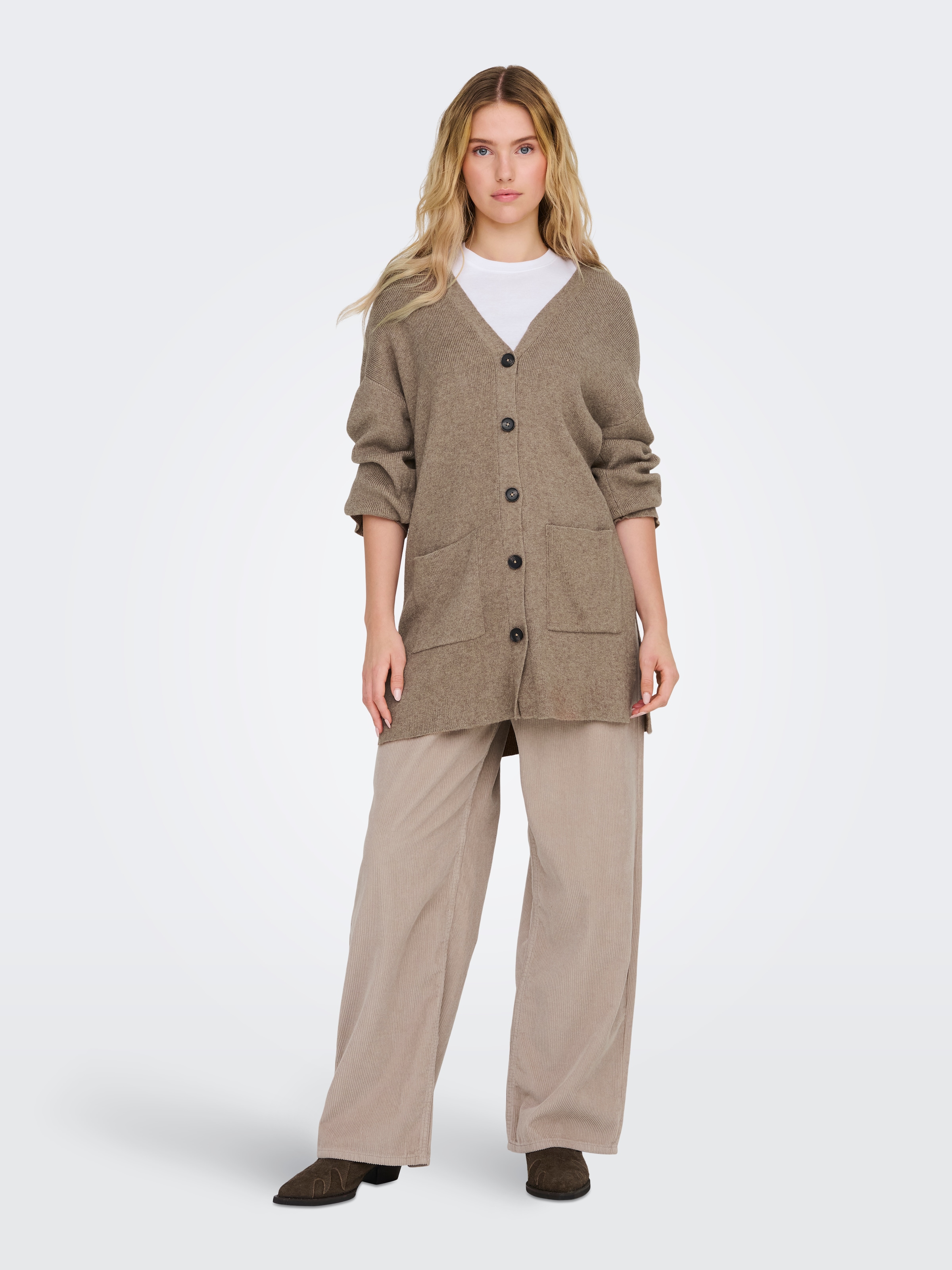 ONLY Strickjacke »ONLKATIA LS RIB V LOOSE CARDIGAN CC KNT«