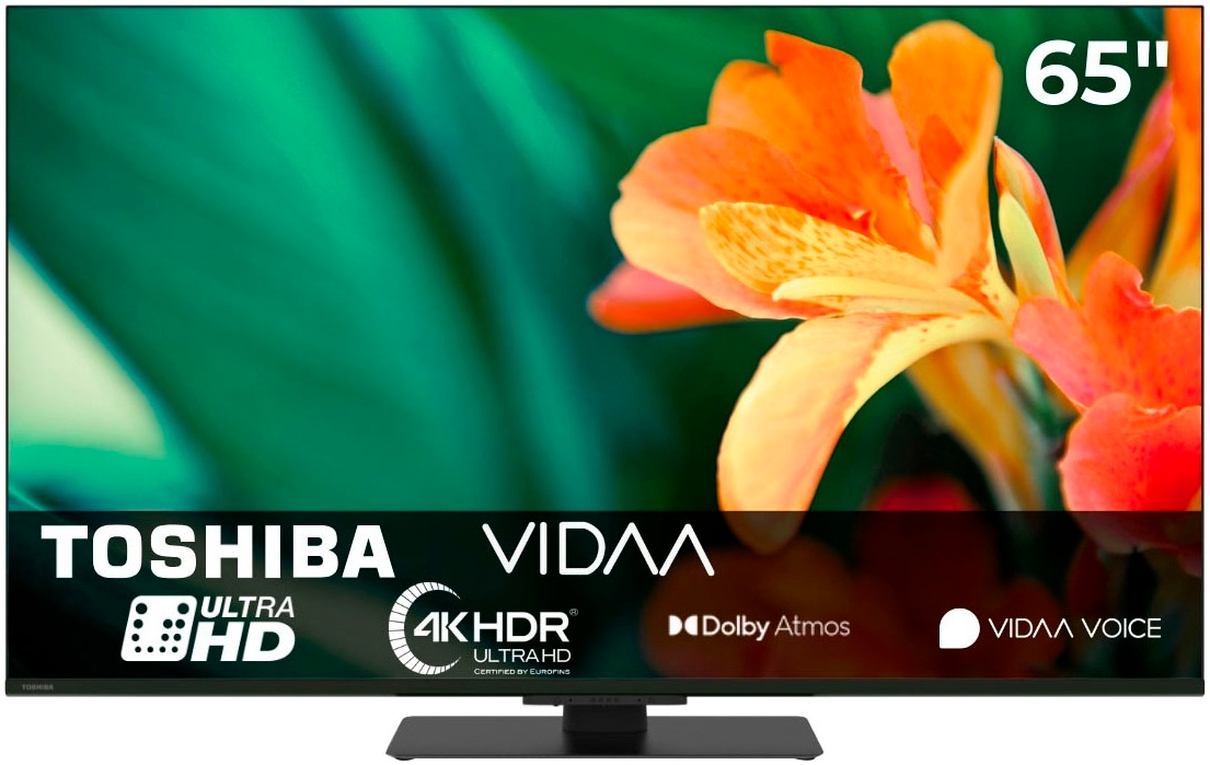 TOSHIBA DLED-Fernseher "65UV6F63DA", 65 ′′, schwarz, Fernseher