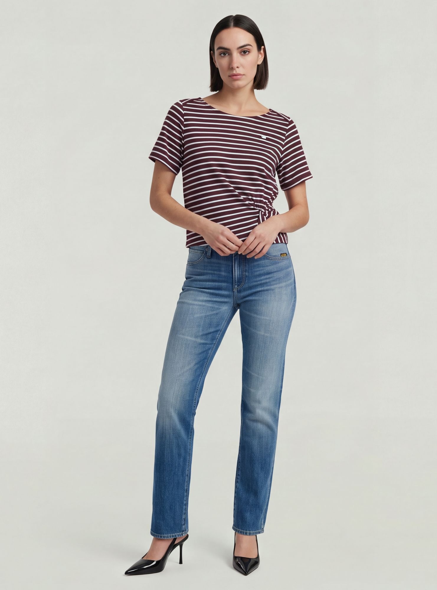 G-STAR T-Shirt »Striped Knot Top«