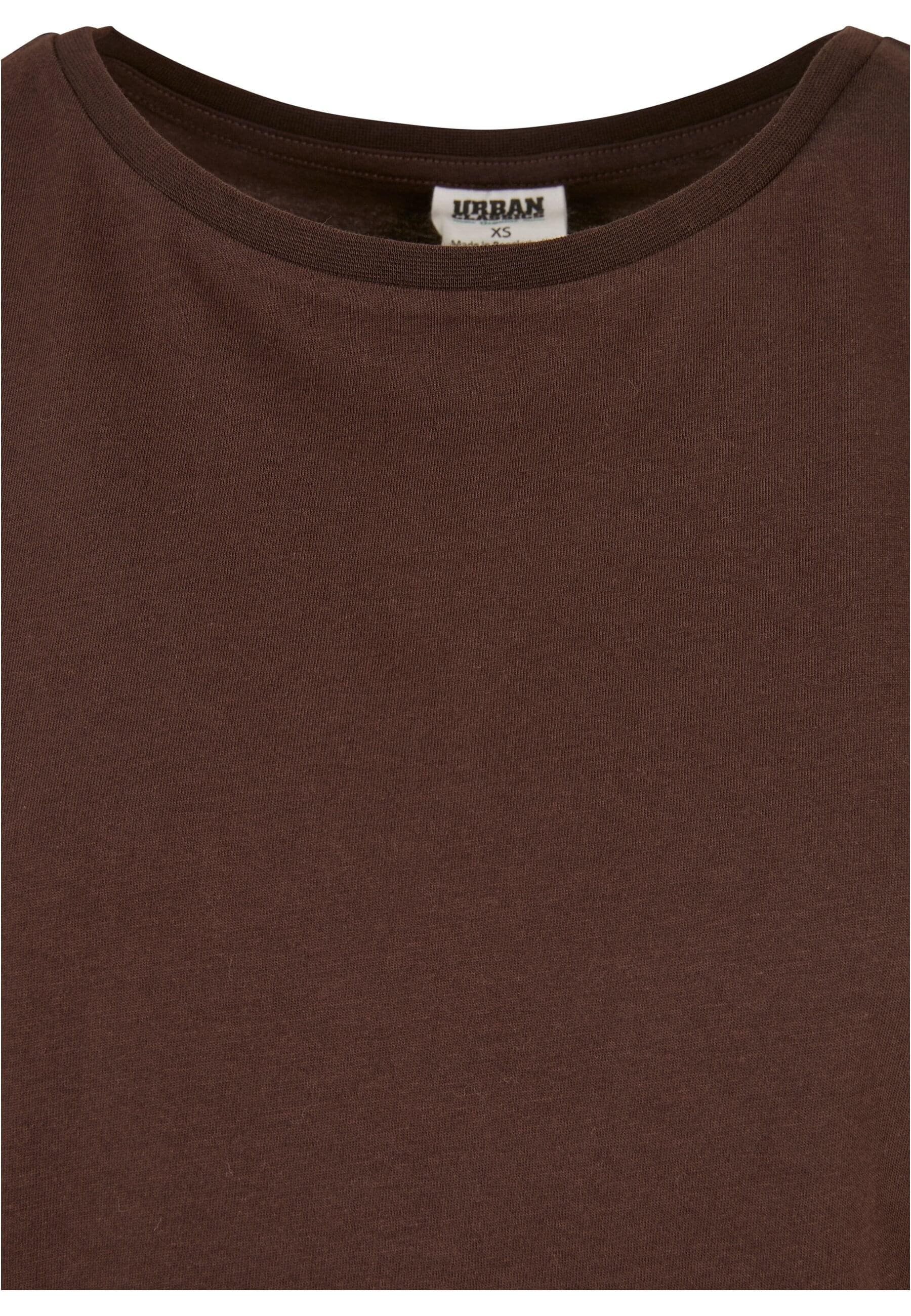 URBAN CLASSICS Kurzarmshirt »Urban Classics Damen Ladies Organic Extended Shoulder Tee«, (1 tlg.)