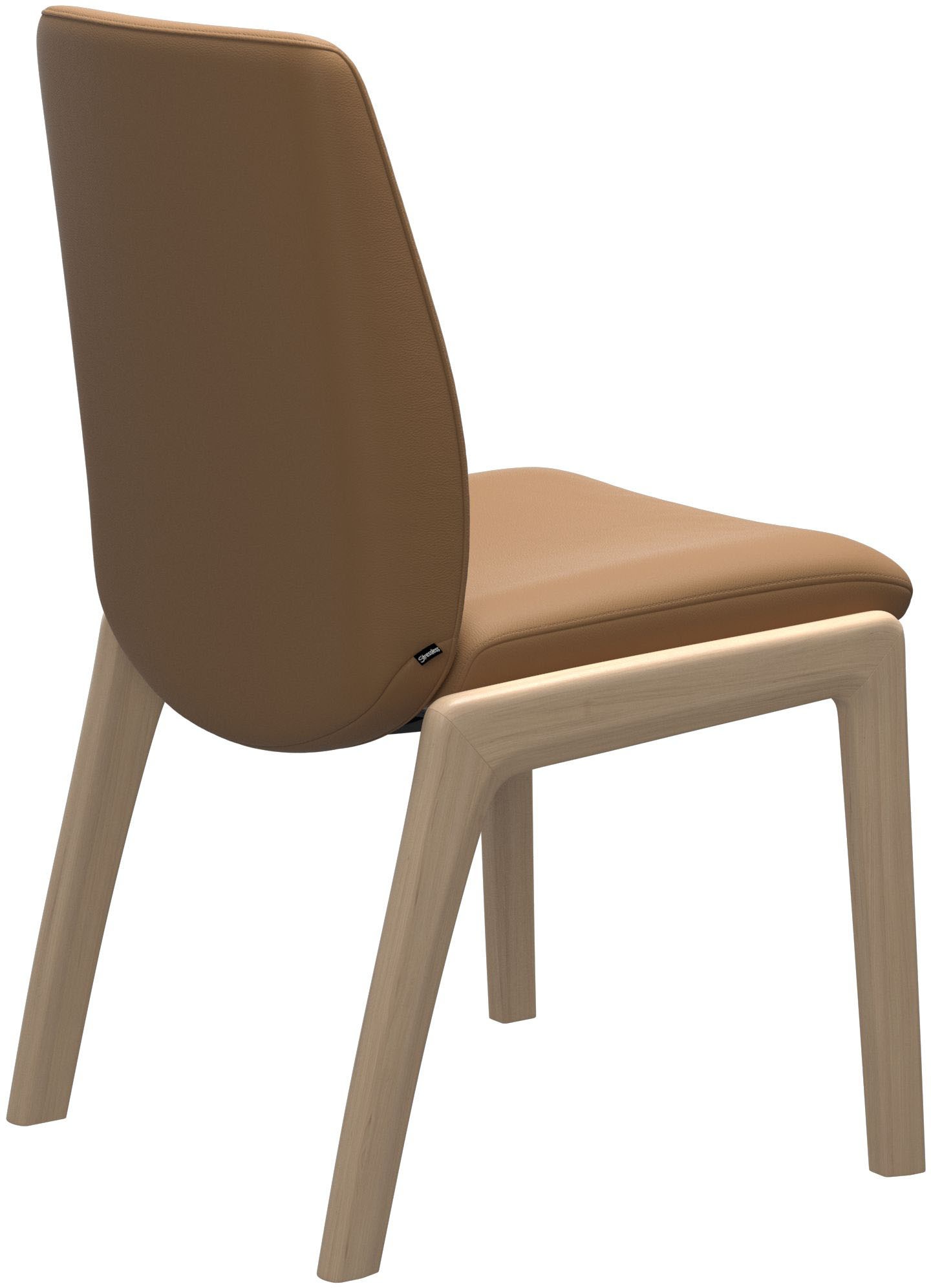 Polsterstuhl STRESSLESS "Laurel", braun (taupe paloma, eiche natur), B:57cm H:92cm T:59cm, Leder PALOMA: PALOMA ist ein durchgefärbtes Semianilin-Möbelleder mit natürlicher Narbung., Stühle, Polsterstuhl, Low Back, Größe L, mit abgerundeten Beinen in Eich 3