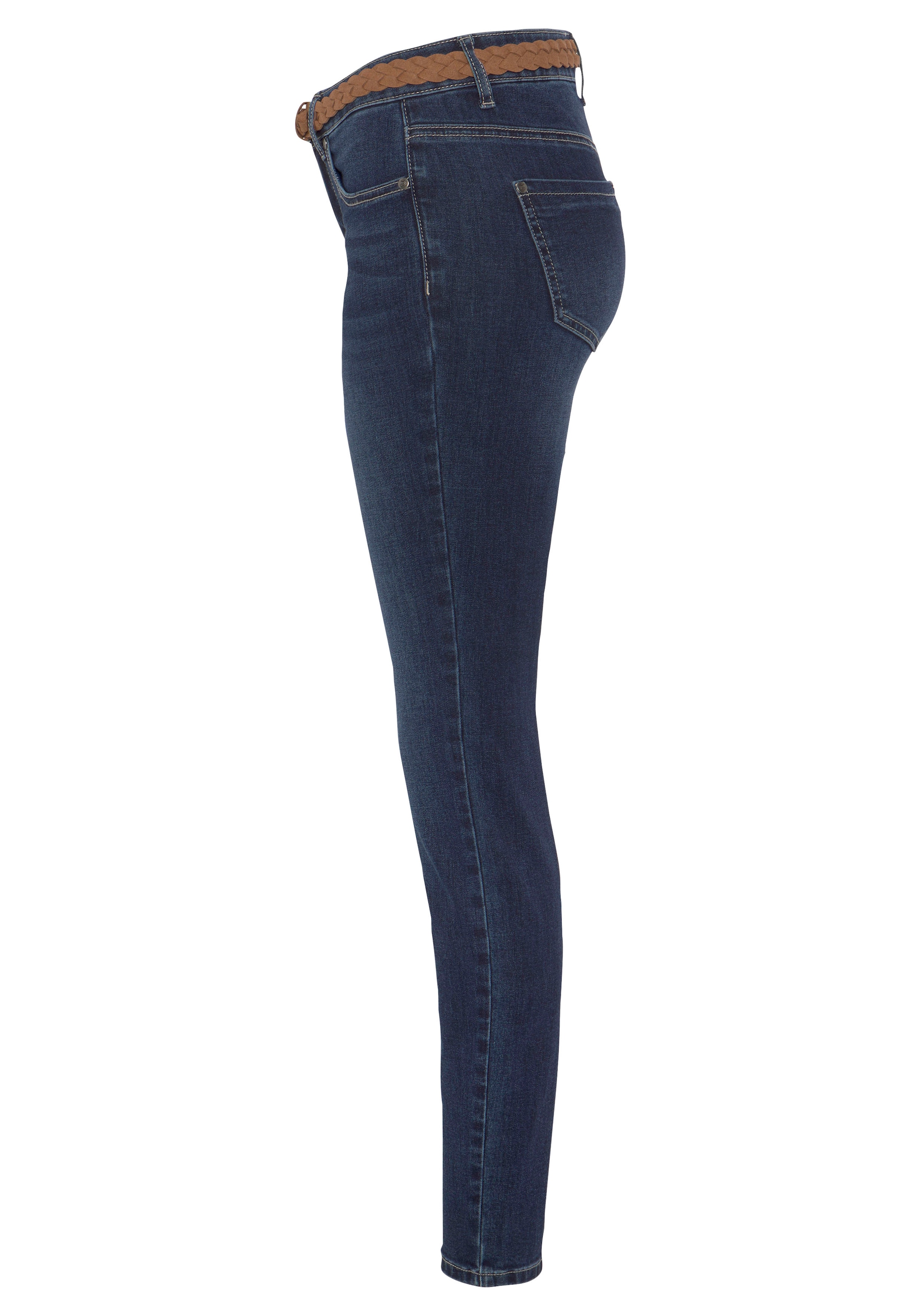 DELMAO Slim-fit-Jeans, (Set, 2 mit für Flechtgürtel Gürtel), | kaufen BAUR MARKE! modischem tlg., ---NEUE mit