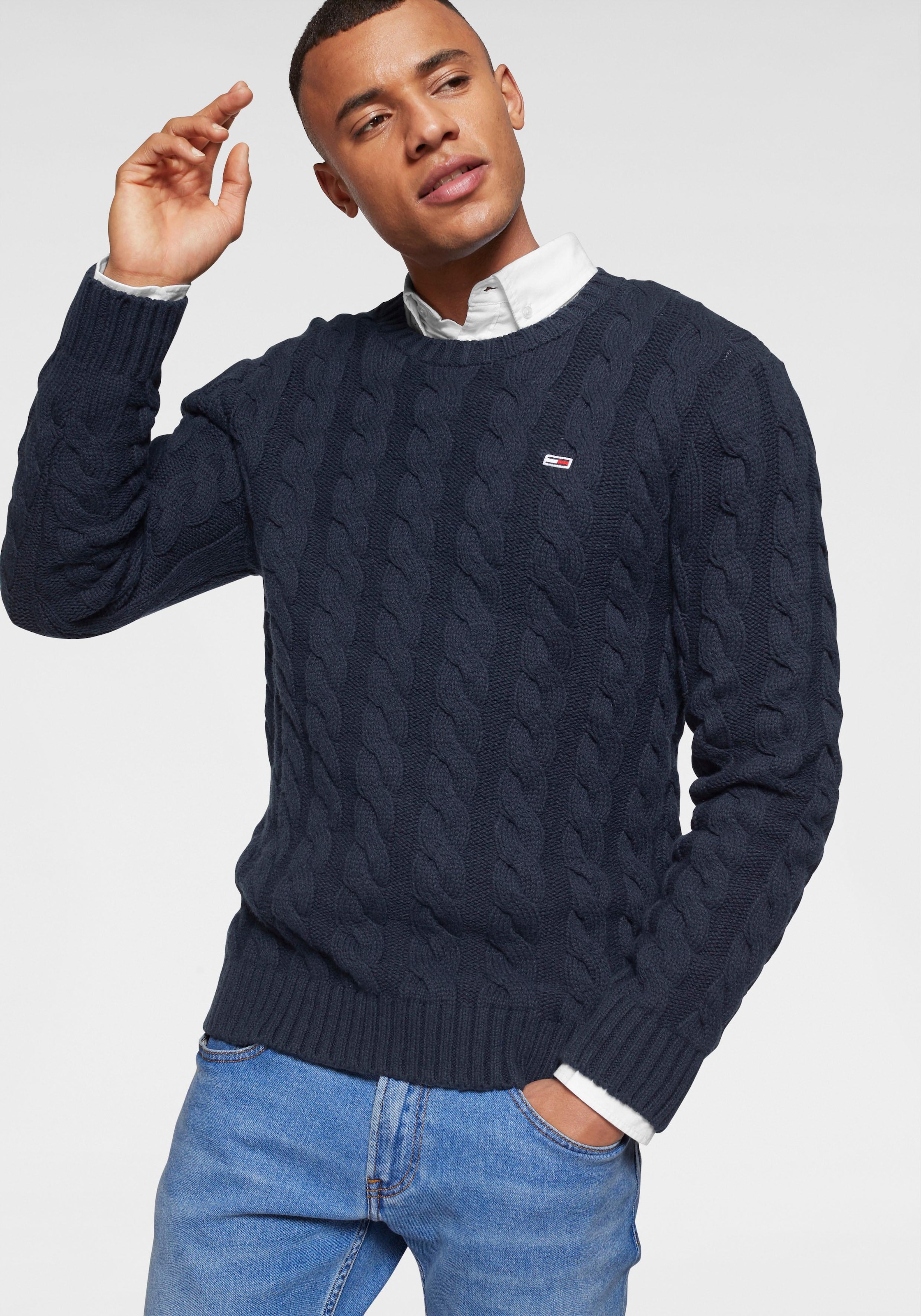 Tommy Jeans Strickpullover »TJM ESSENTIAL CABLE SWEATER«