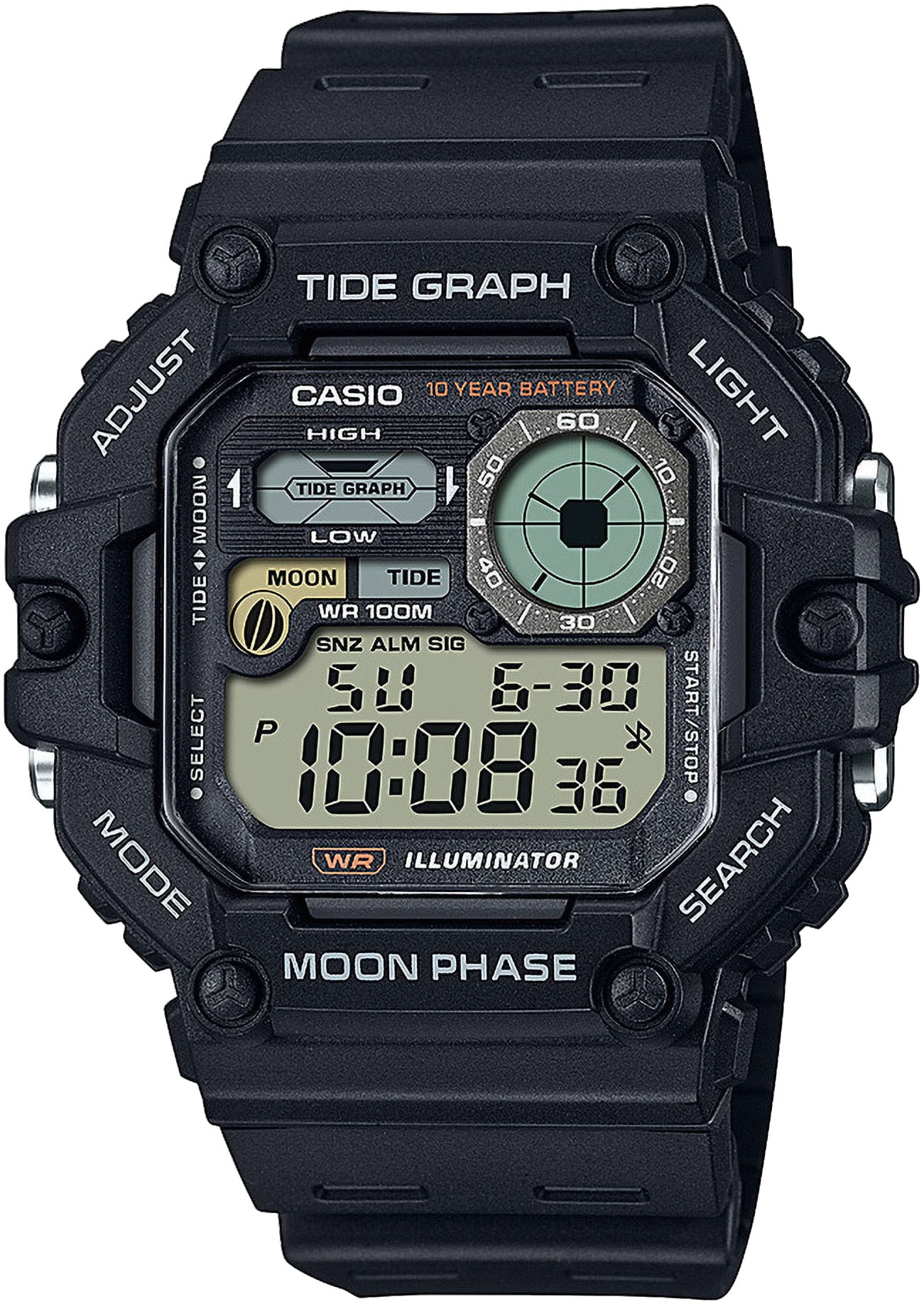 CASIO TIMELESS COLLECTION Chronograph, Quarzuhr,Armbanduhr,Herrenuhr,Digitaluhr,Resinarmband, autom. Kalender
