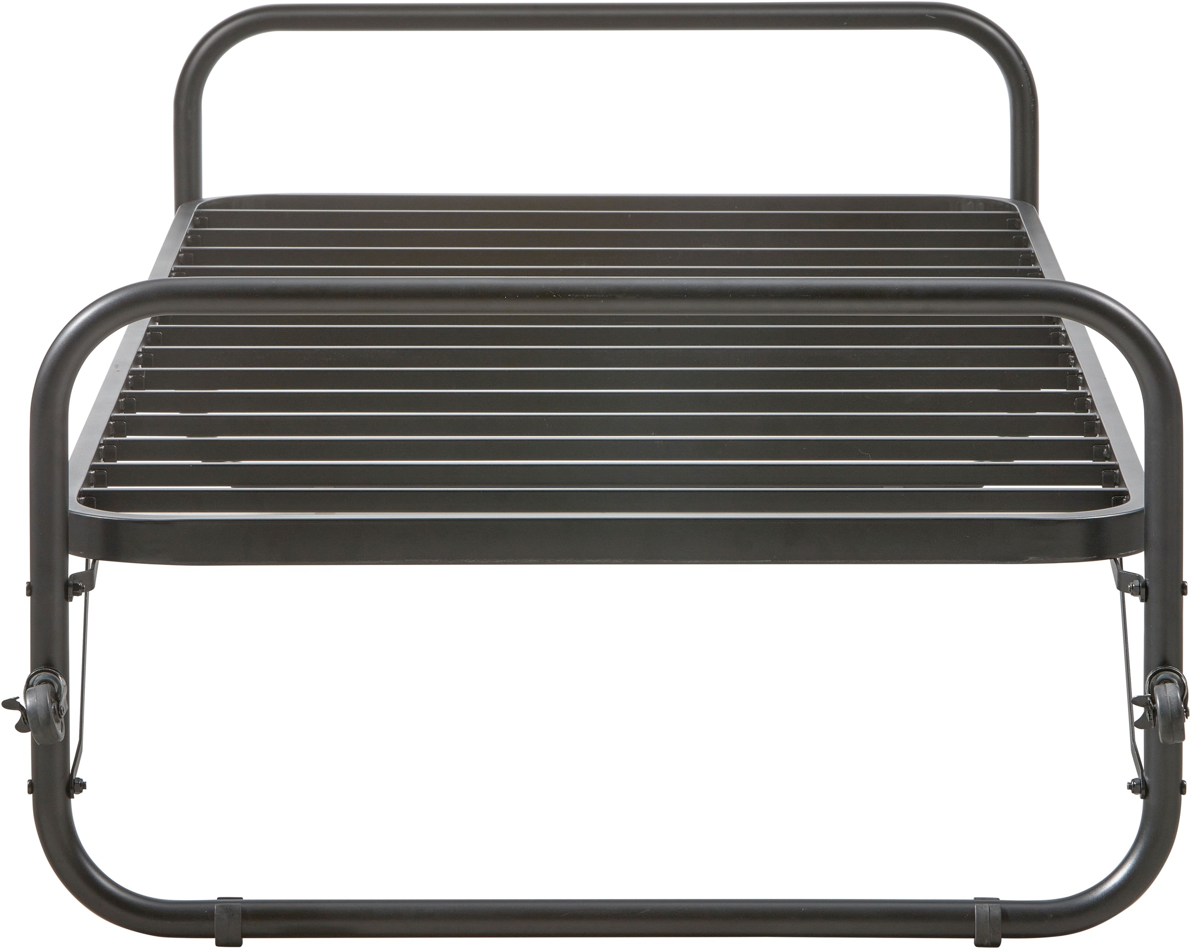 WOOOD Bettgestell »Lucy Metallrahmen pulverbeschichtet zusammenklappbar, 206 x 96 x 57 cm« Eingeklappt 30 cm hoch, Tragkraft 150 kg, Matratzenmaß 90x200 cm