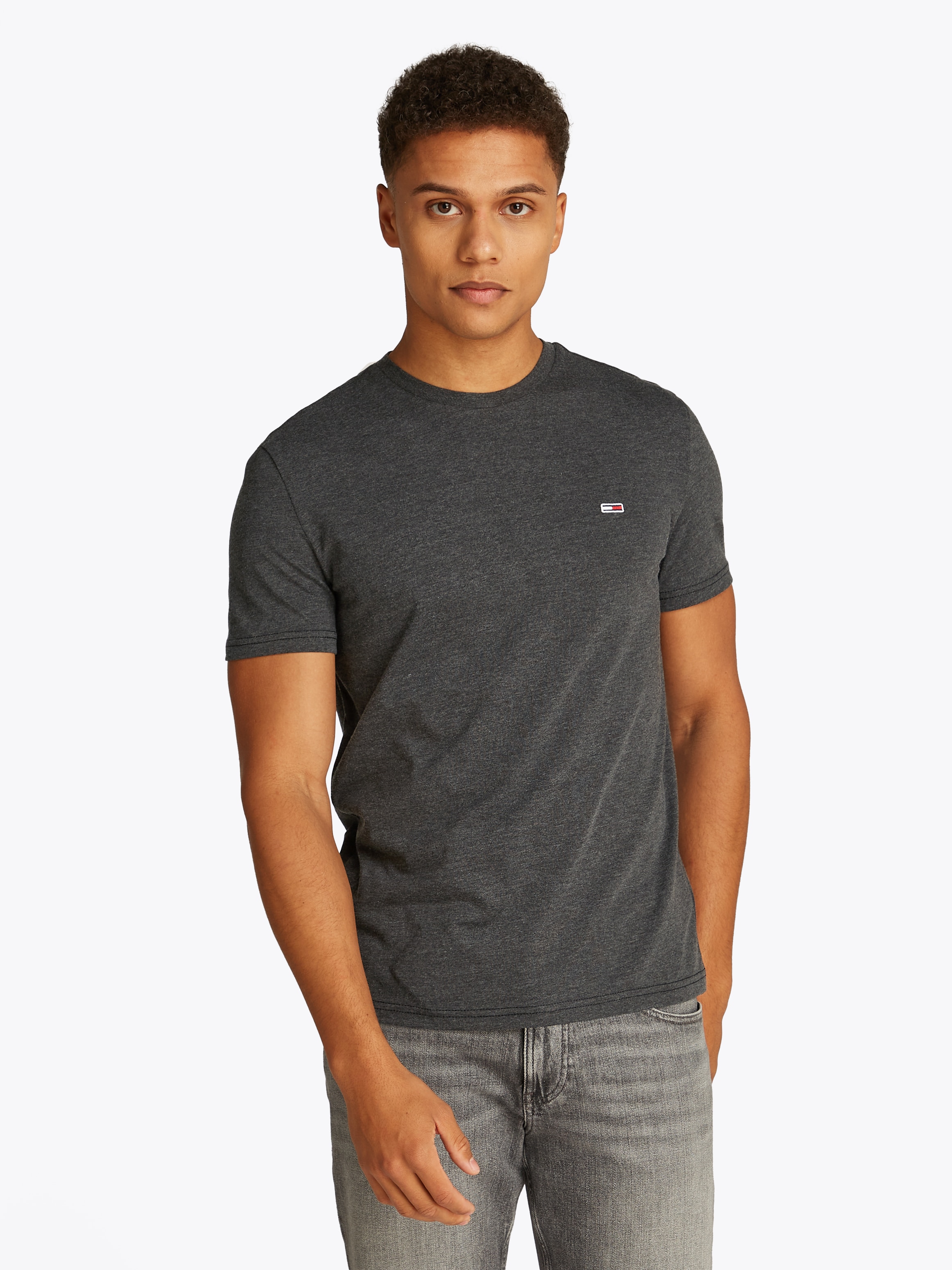 Tommy Jeans "TJM XSLIM JASPE HTR TEE EXT" Mit Rundhalsausschnitt günstig online kaufen