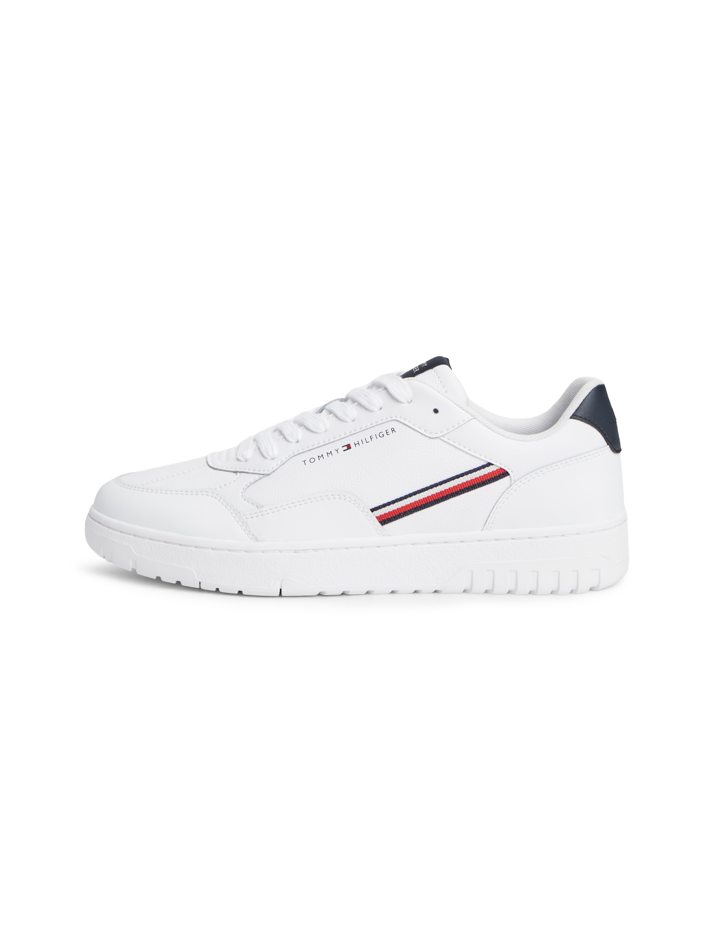 Tommy Hilfiger Sneaker »TH BASKET CORPORATE STRIPES«  Schnürer, Halbschuh mit Textil-Streifen, in Tommy Farben