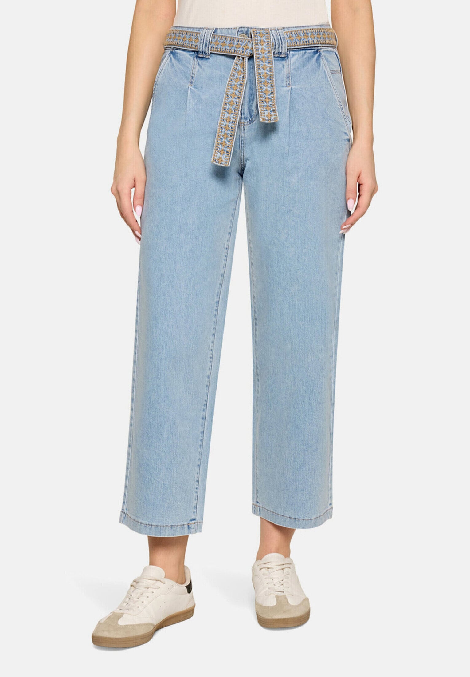 Cartoon Ankle-Jeans »Damen mit Stickerei«