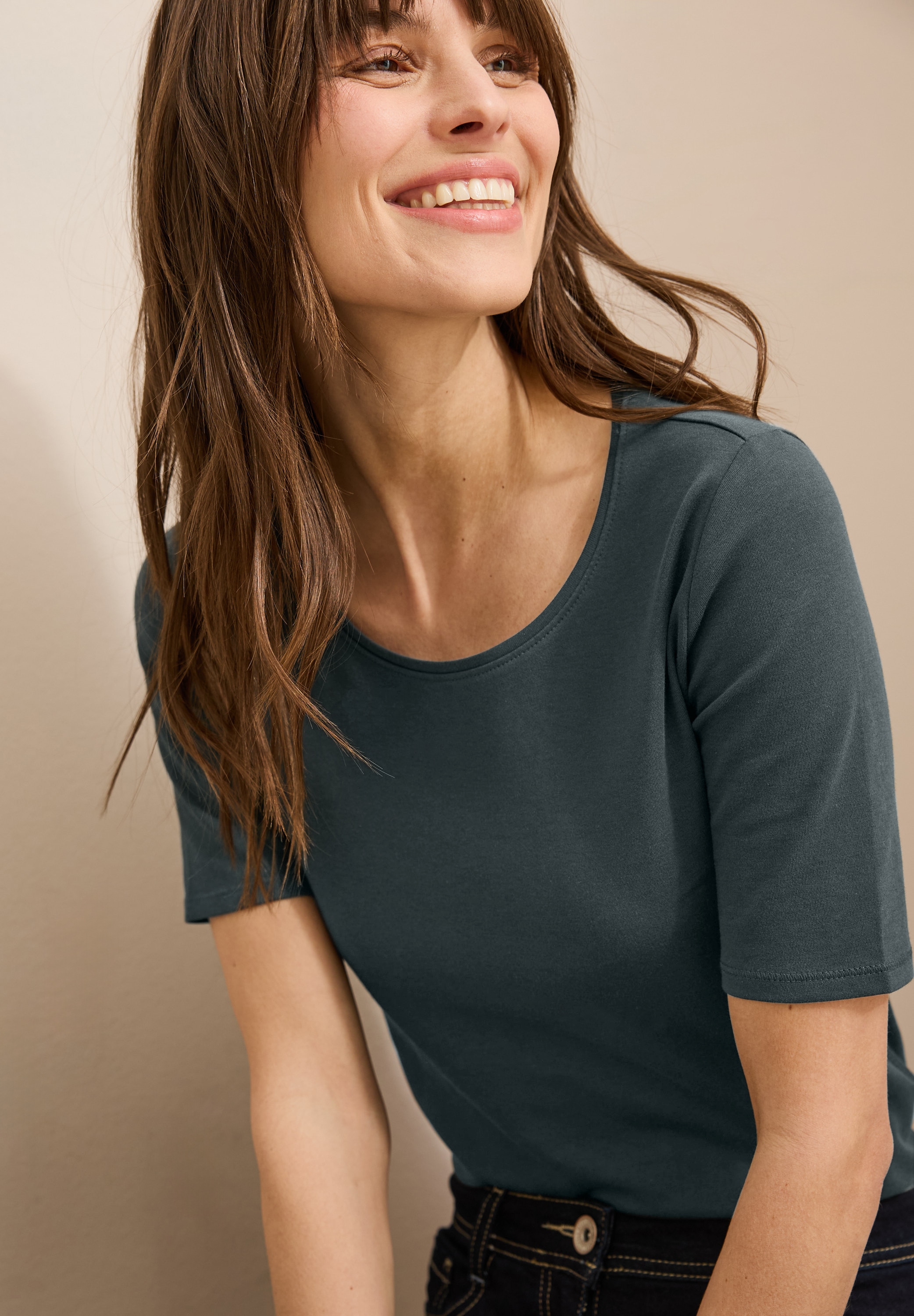 Cecil T-Shirt »Style Lena«, mit klassischem Rundhalsausschnitt