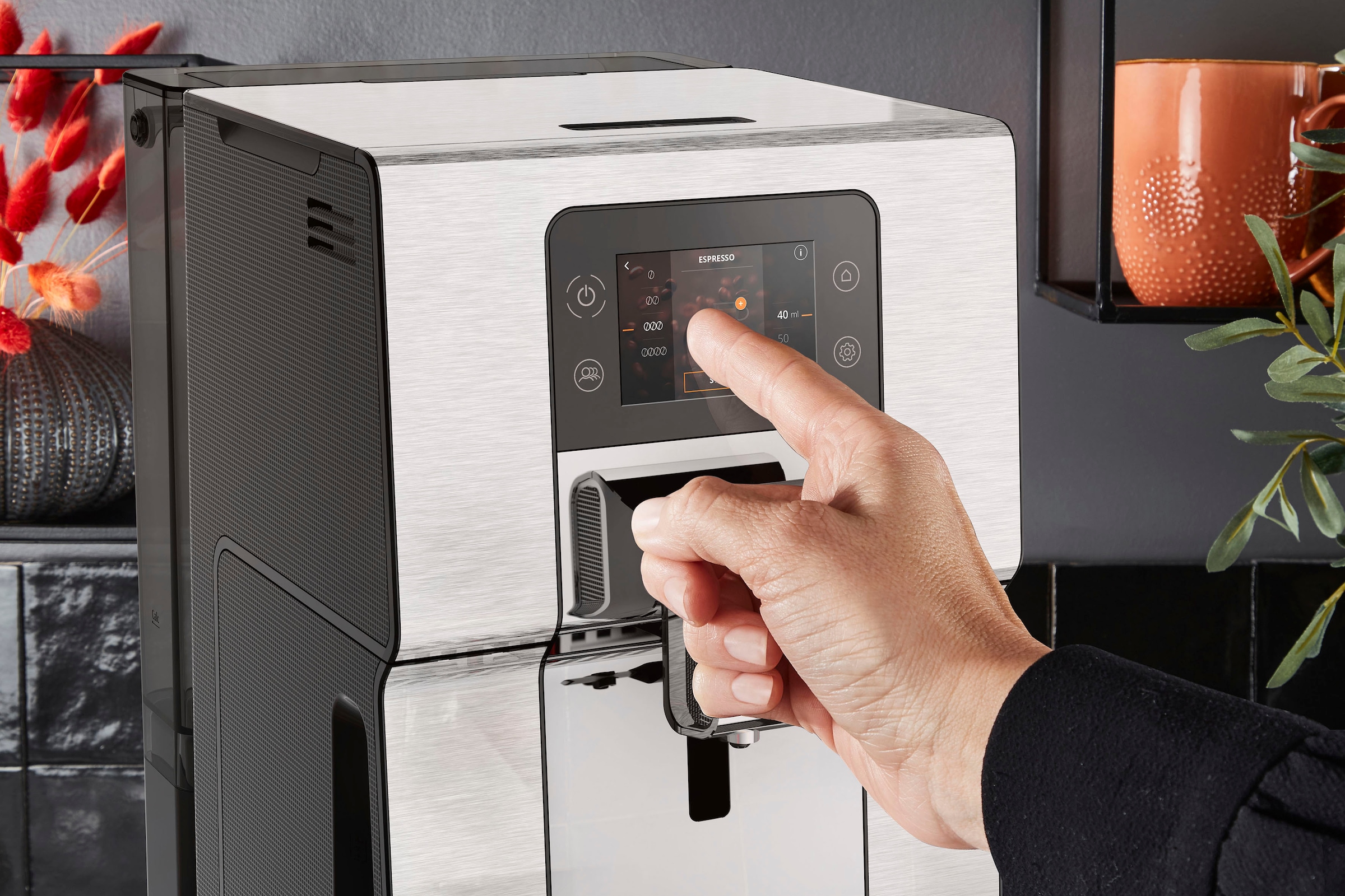Krups Kaffeevollautomat »EA877D Intuition | Experience+«, 21 geräuscharm, Kaltgetränke-Spezialitäten, Farb-Touchscreen und auf Heiß- Raten BAUR