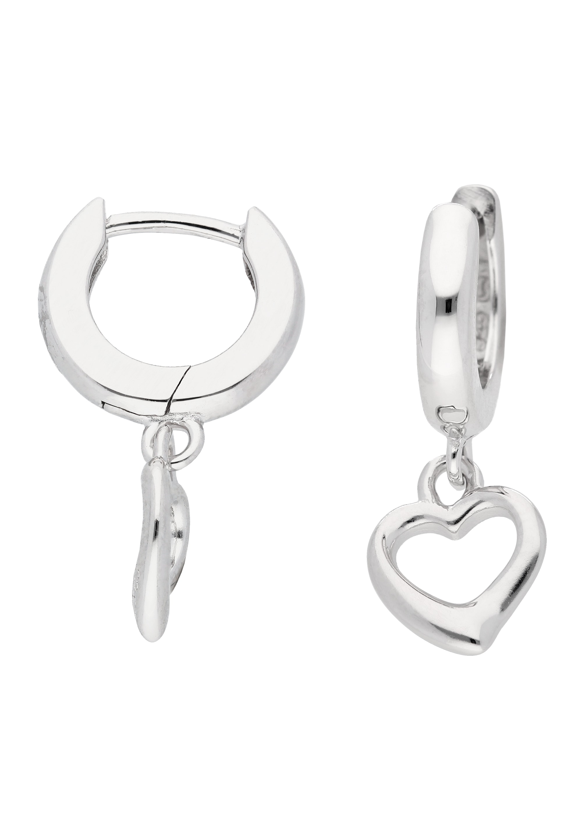 Ohrhänger 11,8 Adelia´s »925 Ohrringe online Creolen für Damen kaufen Silber BAUR Ø Paar Silberschmuck mm«, Herz |