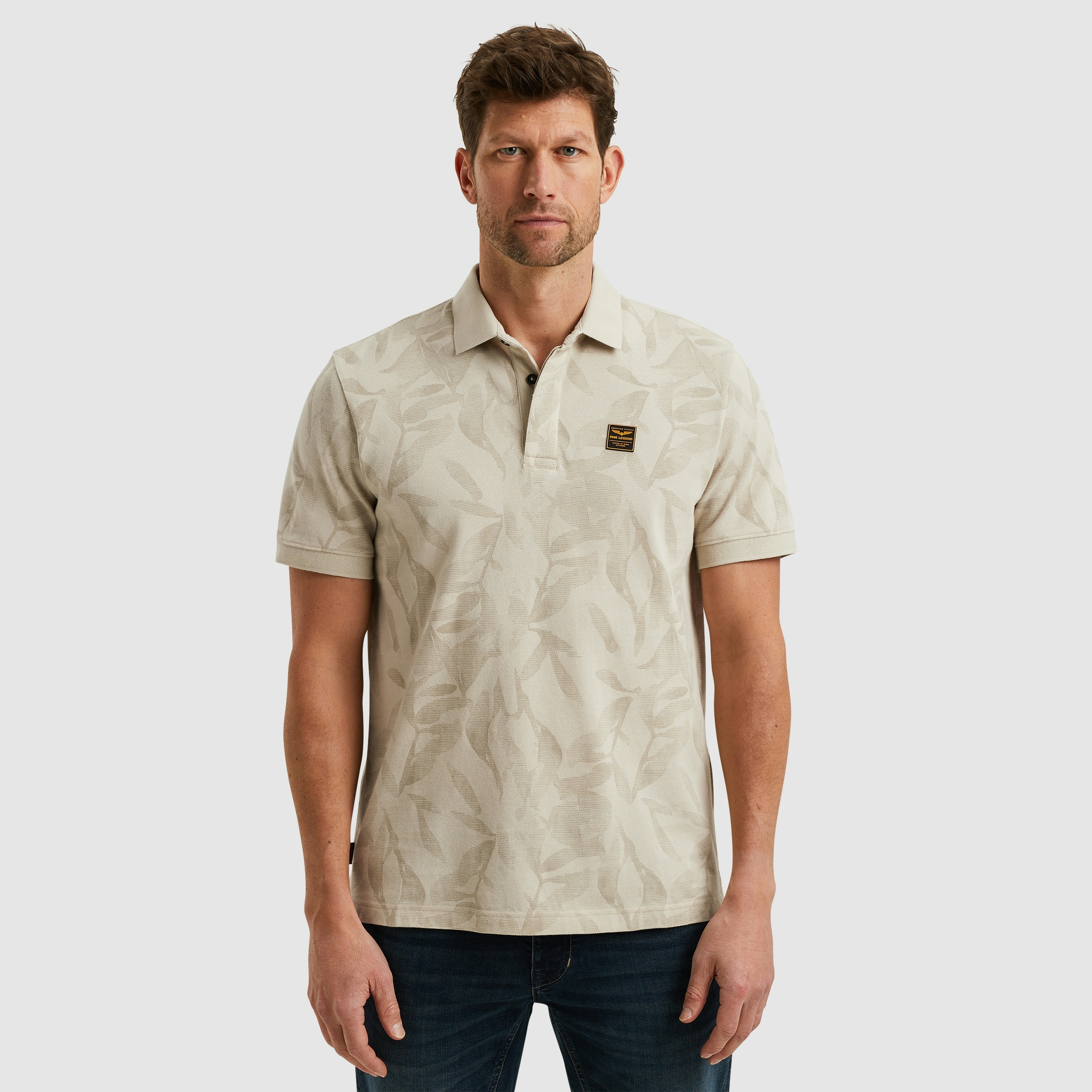 PME LEGEND Poloshirt »Short sleeve polo two tone pique printed«, mit All-Over Print