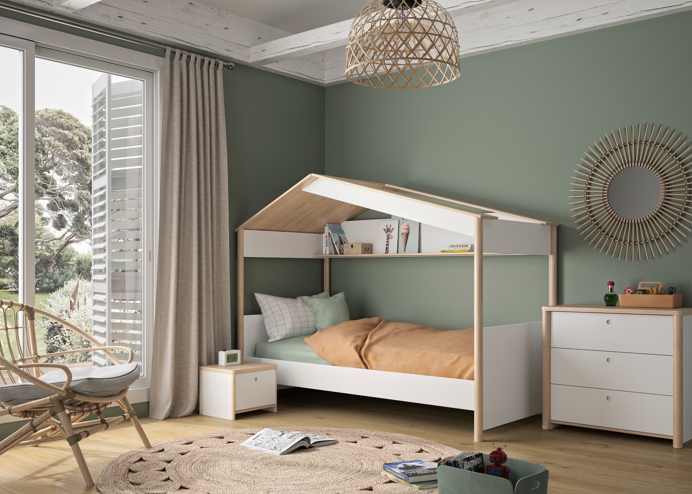 Gami Schlafzimmer-Set »Set 3 Tlg«, Ein richtiges Hausbett